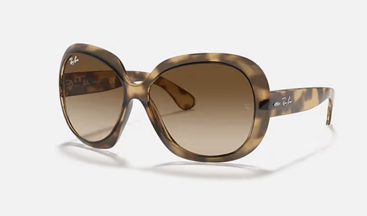RAY-BAN JACKIE OHH II BUTTERFLY SUNGLASSES HAVANA BROWN GRADIENT RB4098 642/13