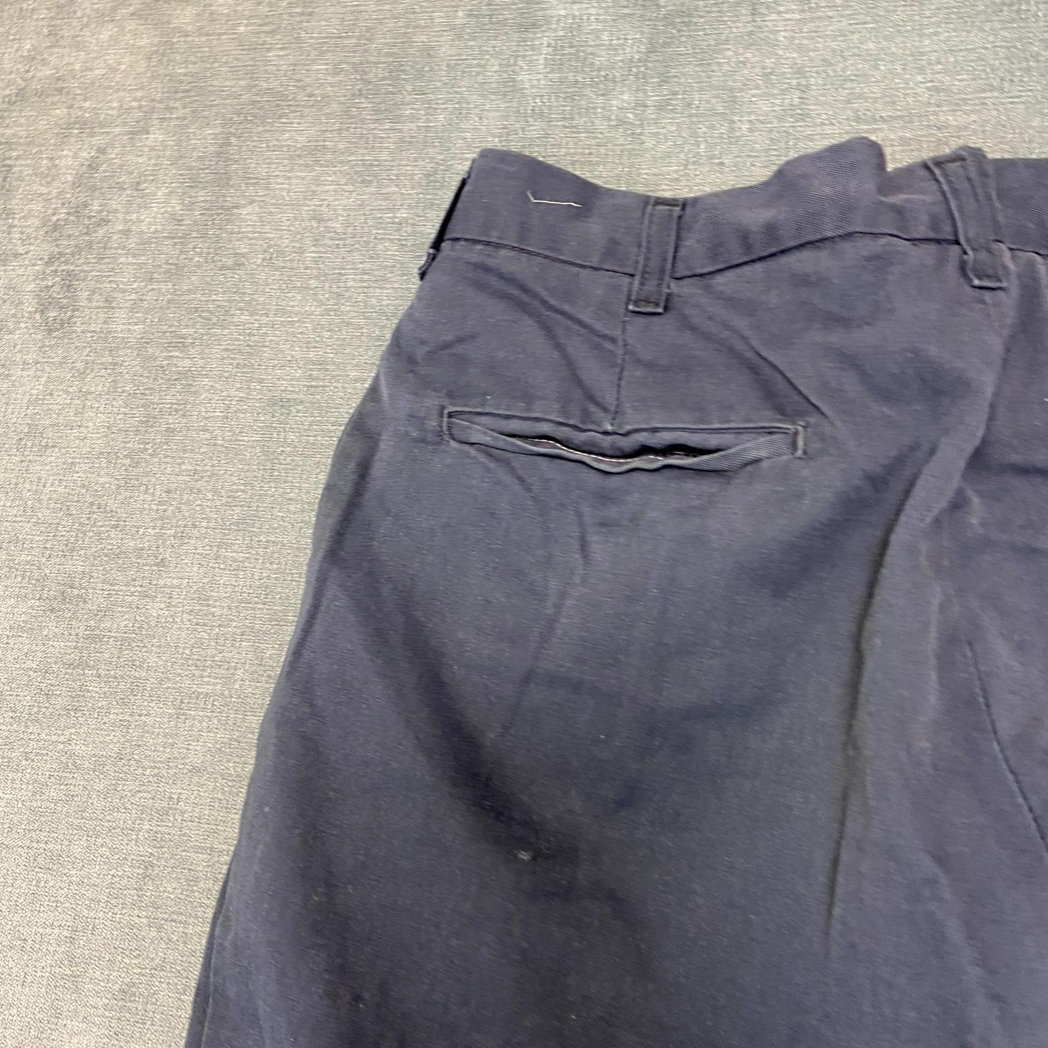 Cintas Comfort Flex Chino Pants Mens 34 Blue Mid Rise Relaxed Fit Straight Leg