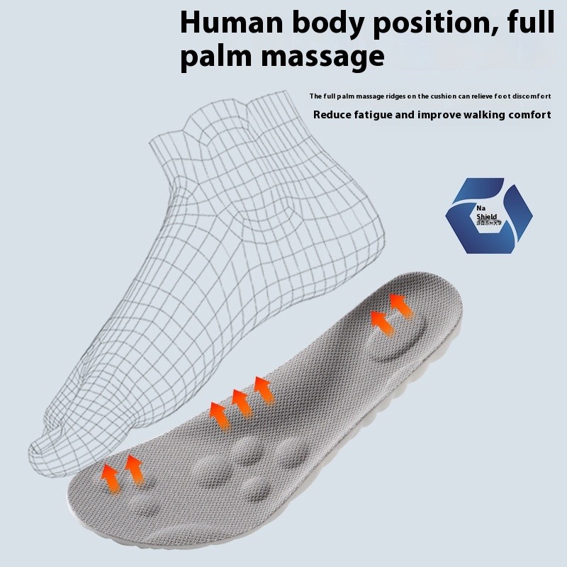 Comfort Arch Support Insoles Sweat Absorbing Deodorant Breathable Massage Shoe
