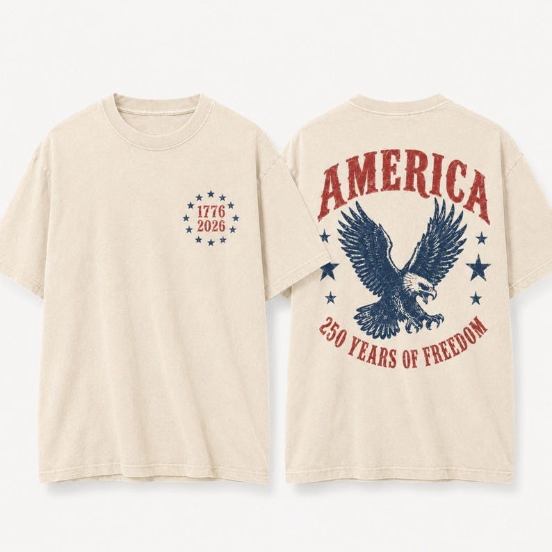 Comfort Colors America Eagle Shirt, 250th Anniversary Tee, Patriotic Western Shi