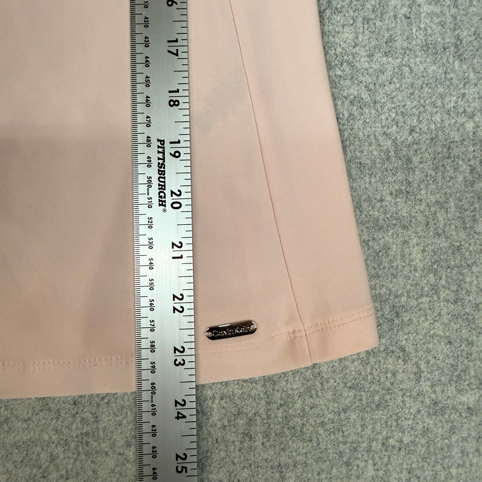 Calvin Klein Blouse Small Pink Cutout Neck Flutter Sleeve Dressy Top Shirt Women