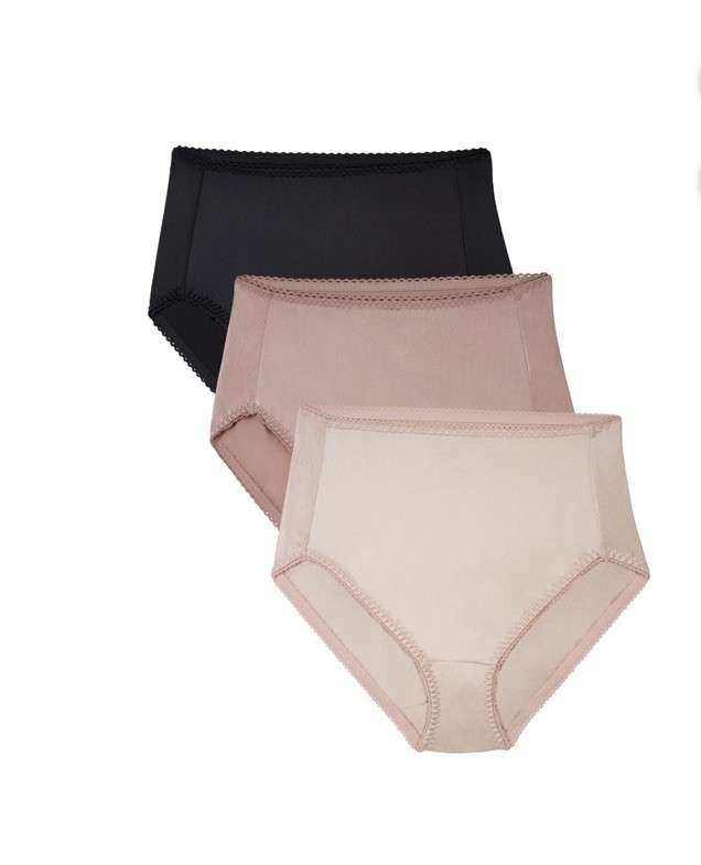 VANITY FAIR Women 3-Pair Undershapers Hi Cut Underwear Panties Size 4X