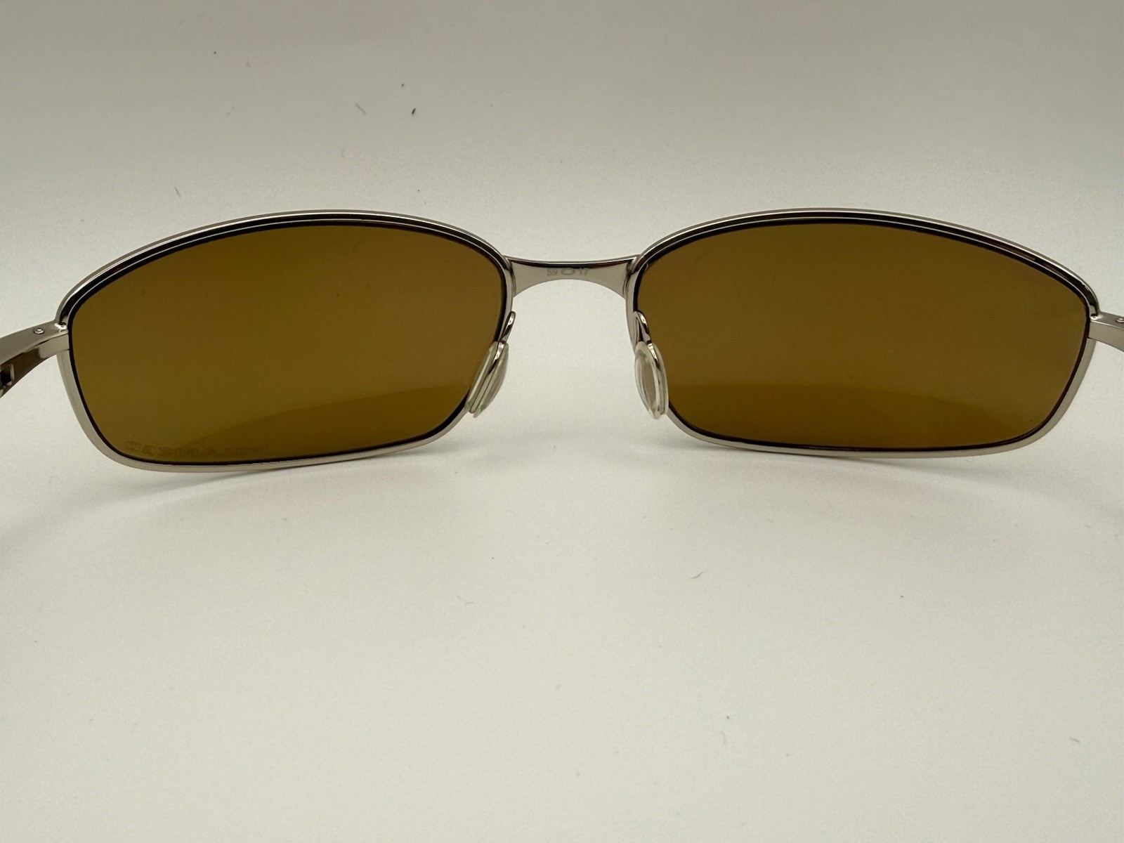 Rare Oakley Square Wire Chrome Bronze Polarized Custom Built w/ Box USA
