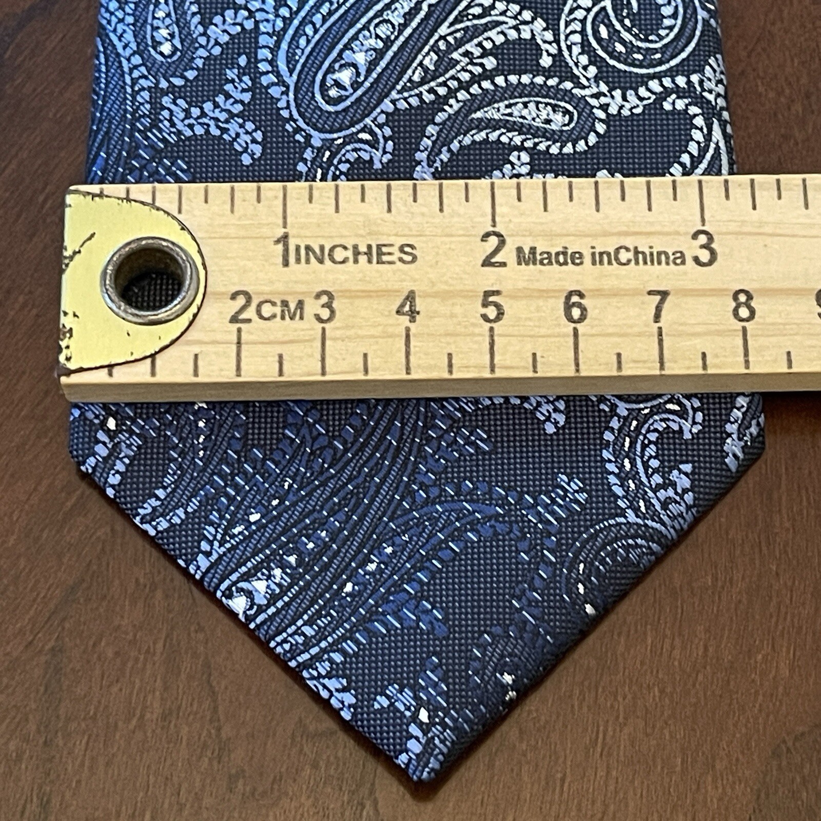 Platinum Designs Blue Hand Made 100% Polyester Men’s Neck Tie Made In China
