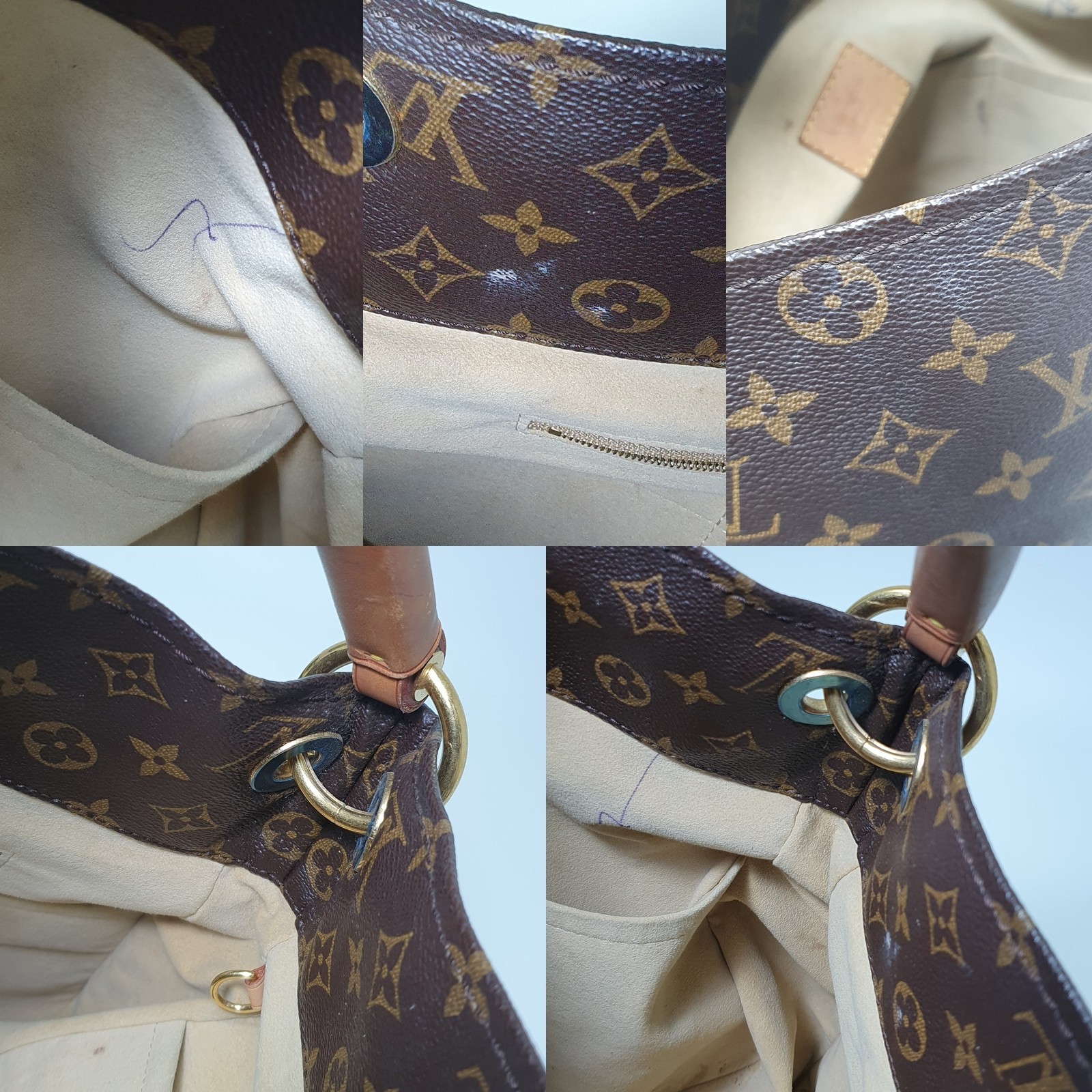 TARIFF FREE Authentic Louis Vuitton Artsy MM Monogram M40249 Genuine Daily LF599