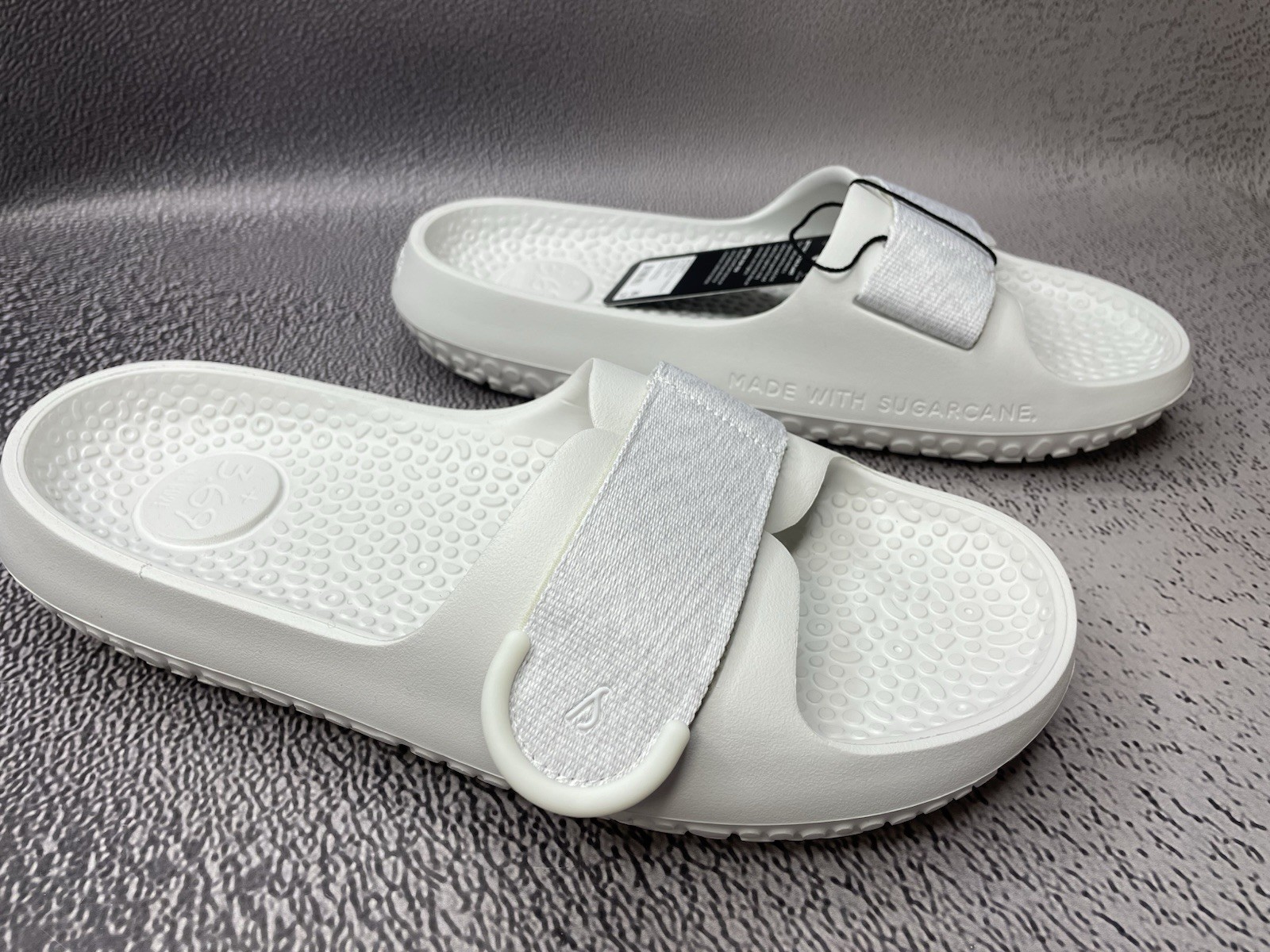Allbirds Unisex Sugar Sliders Slide Sandals White Eco Friendly Size W 13 M 11