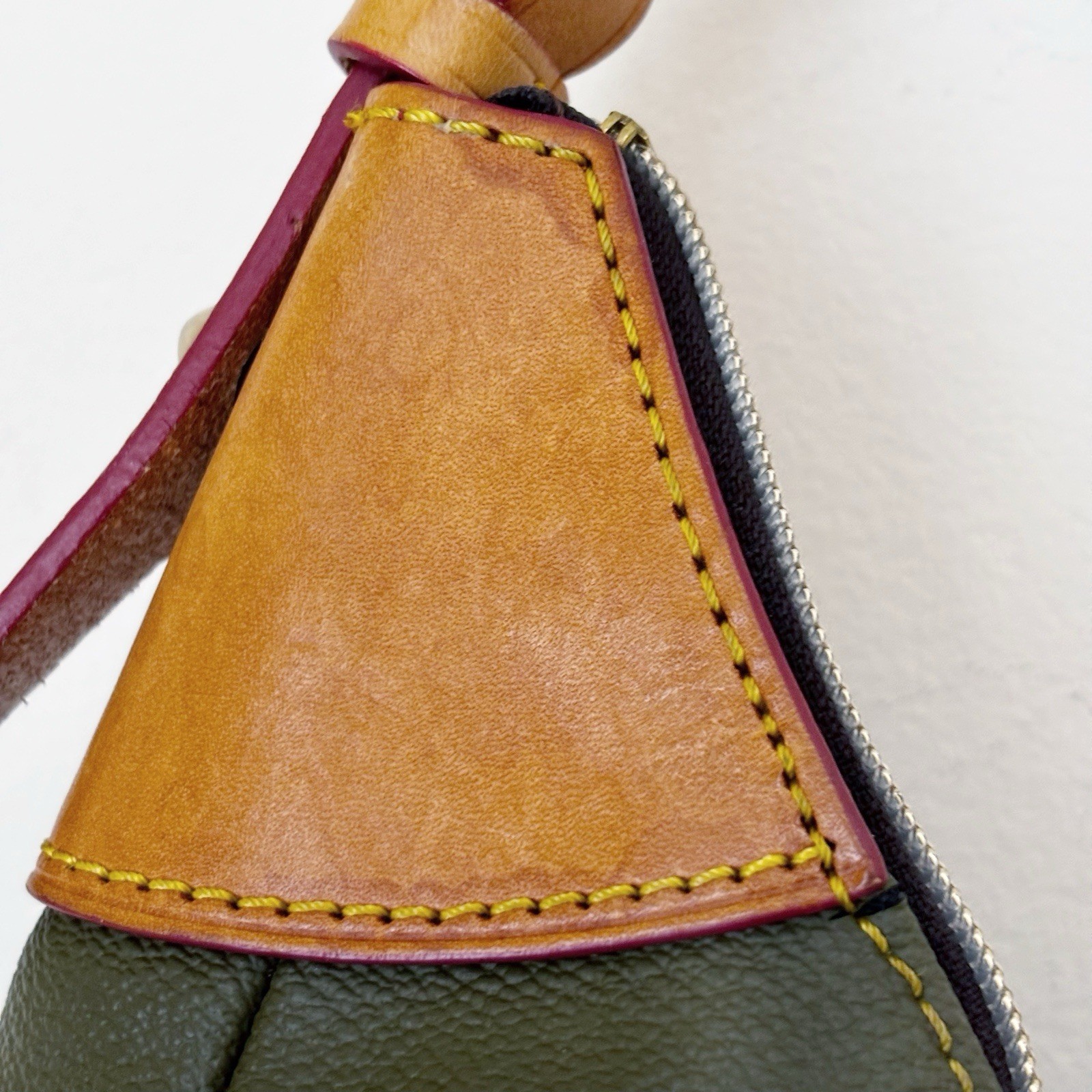 Dooney and Bourke Olive Green Pebble Grain Rebecca Hobo Bag 13.5″ X 9″