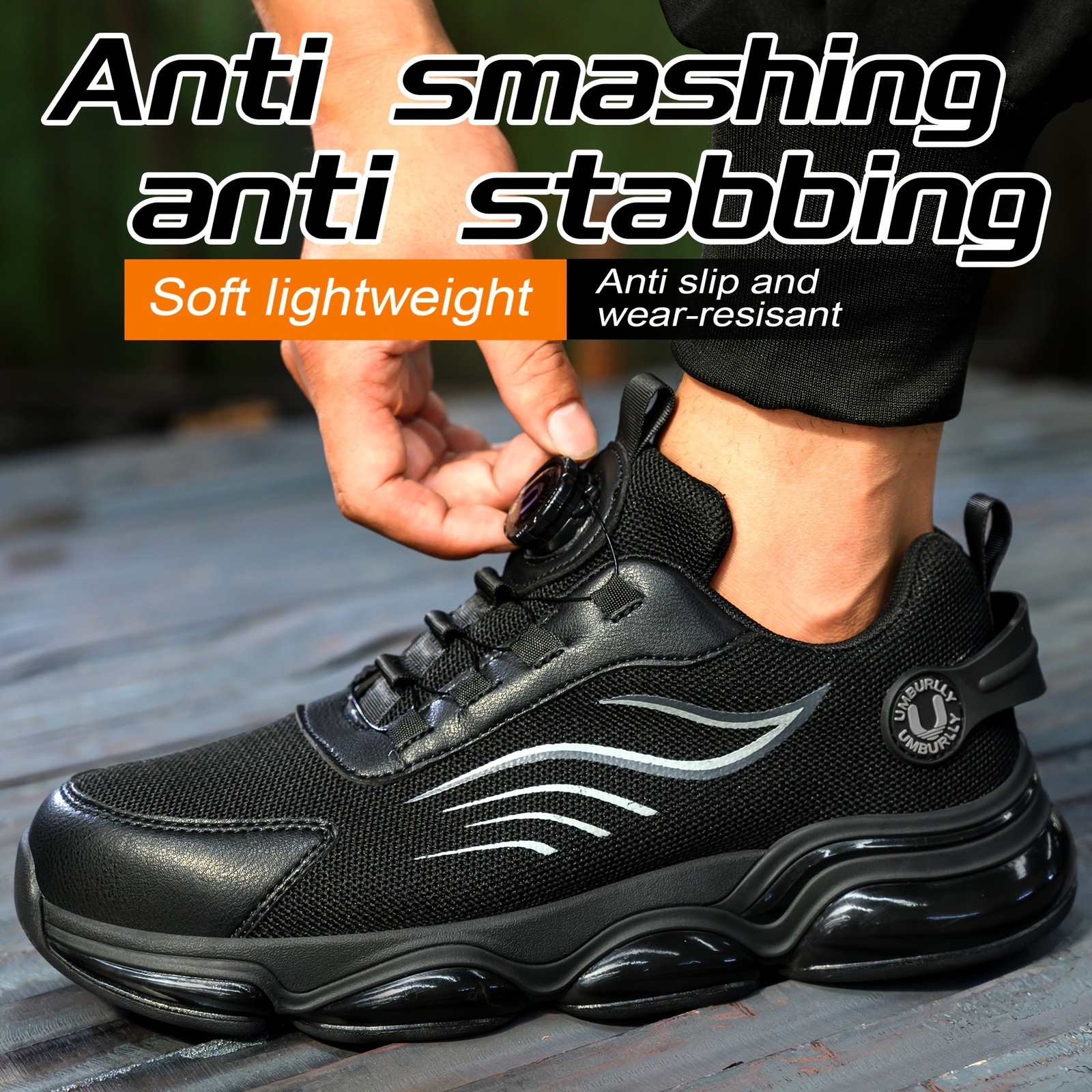 Work Safety Steel Toe Shoes Men Tennis Lightweight Sneakers Slip Indestructible