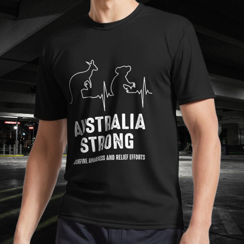 Australia Strong – Kangaroo and Koala heartbeat Funny ALL Size Mode American