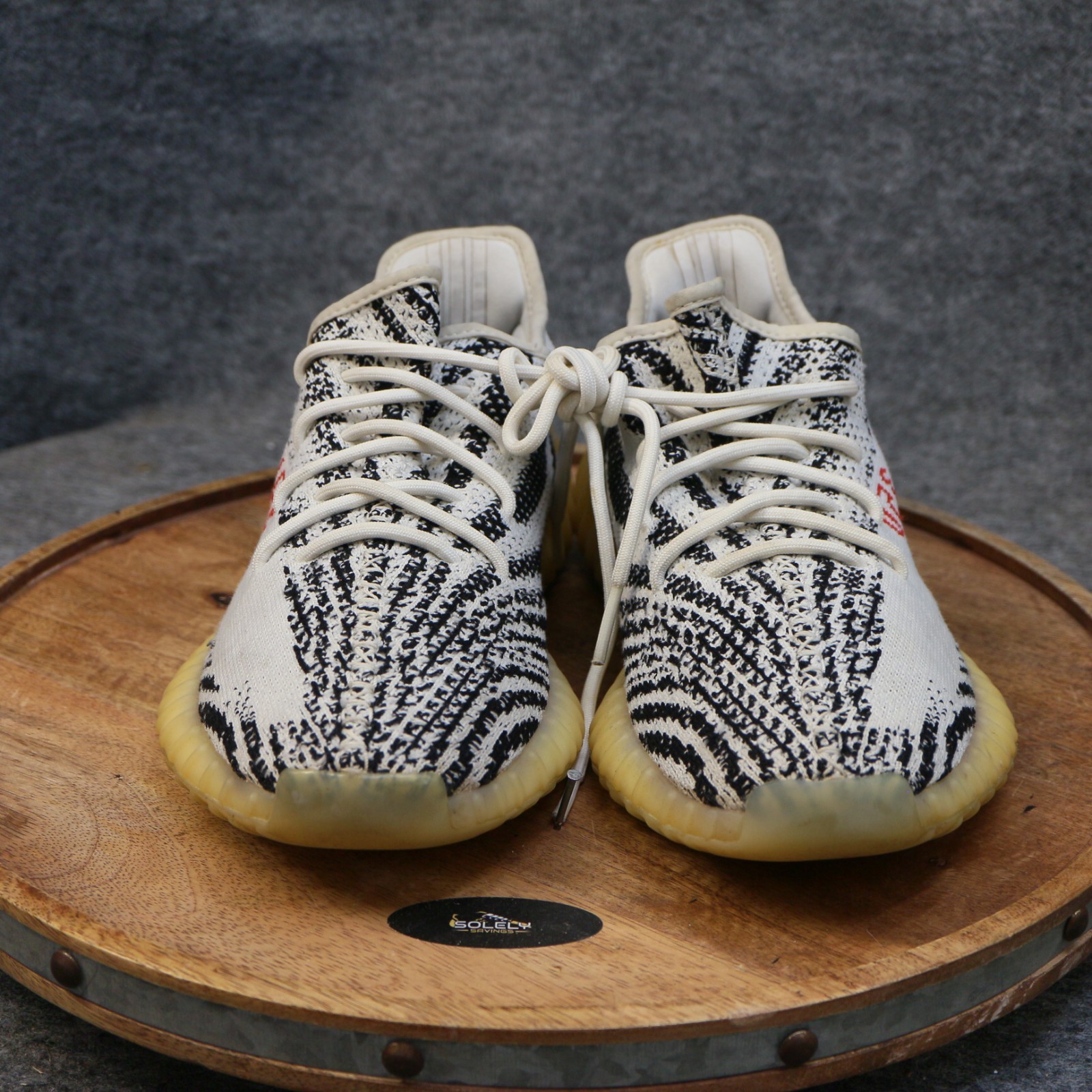 adidas Yeezy Boost 350 V2 Mens Size 11 Zebra White/Core Black/Red Primeknit Shoe
