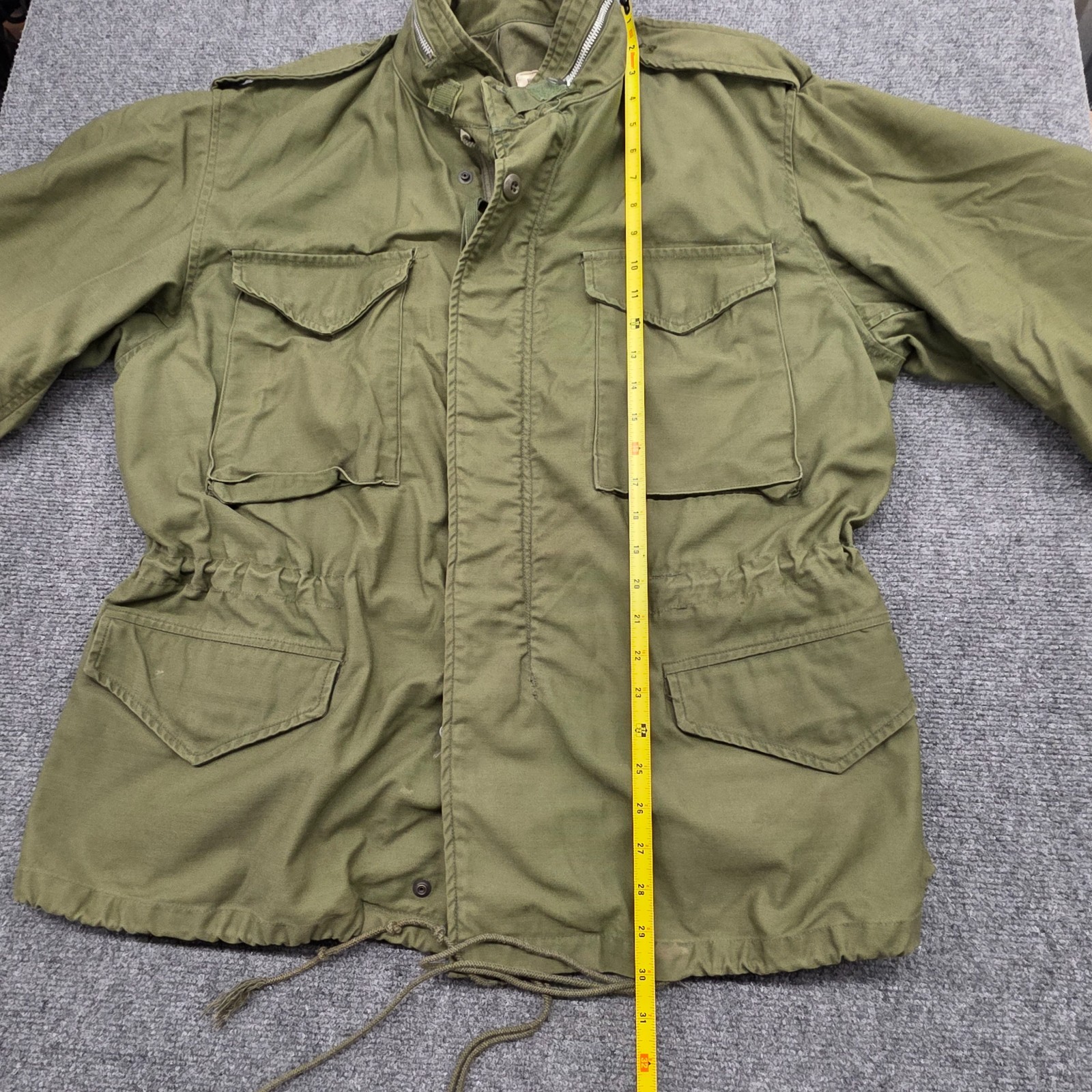 OG-107 Vtg 60s M65 Field Jacket Vietnam Era Army Coat Men Green – SHORT LARGE