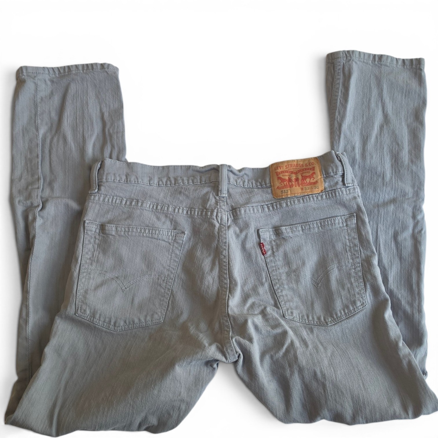 Levi’s Men’s 500 Series 513 Gray Denim Jeans 33×30