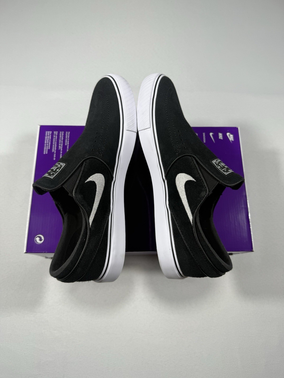 New Men’s Size 8 – Nike Zoom Stefan Janoski+ Slip SB Black White FN5893 001