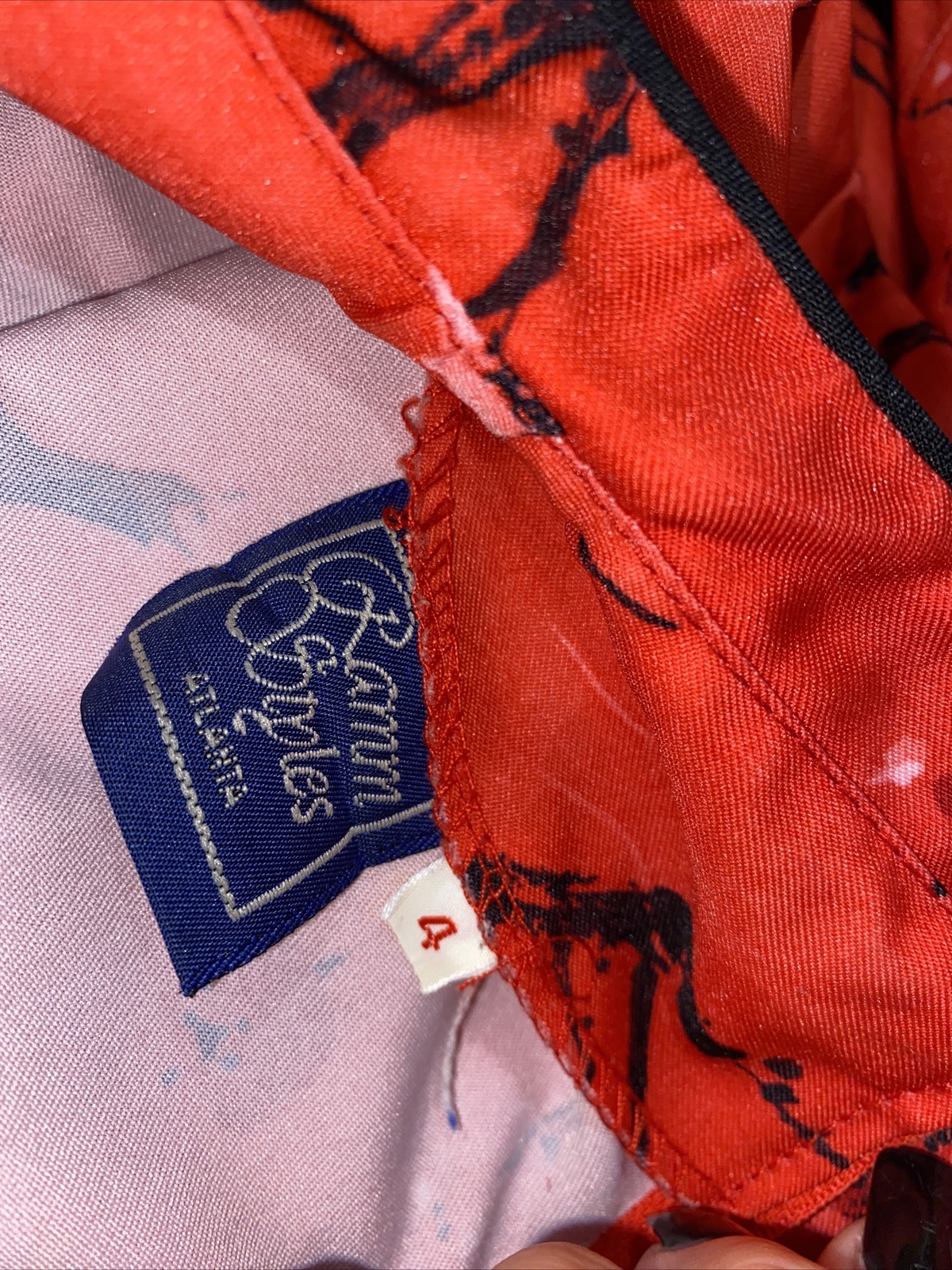 VTG RAMM STYLES ATLANTA Asian Style Kimono Mandarin TOP Sz 4 xts