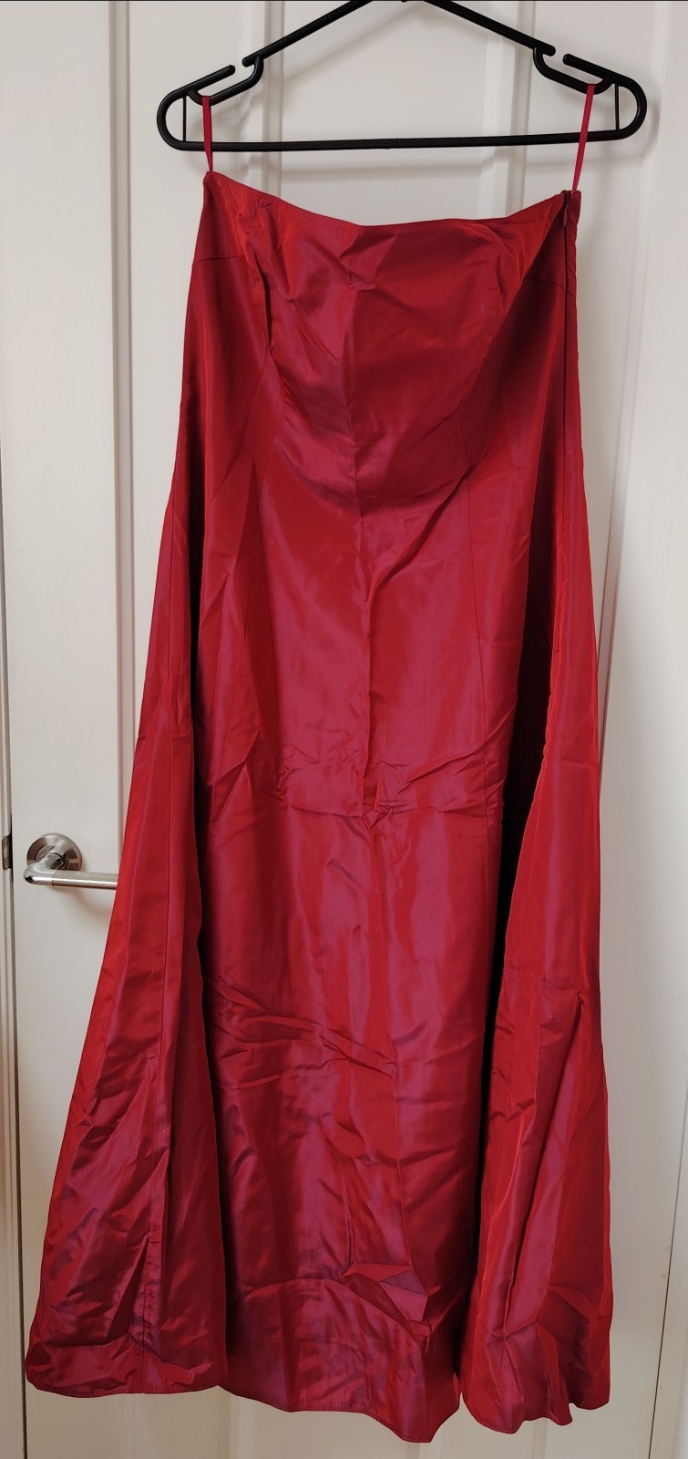 Debenhams Vintage Red Strapless Prom Ball Gown Maxi Dress & Shawl Set UK 12 Y2K