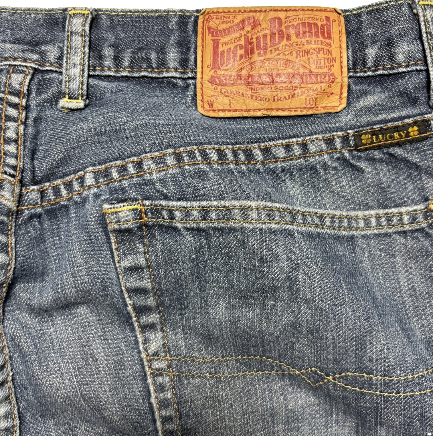 Lucky Brand 185 Straight Jeans Mens 36×30 Lot 101 Regular Inseam Denim