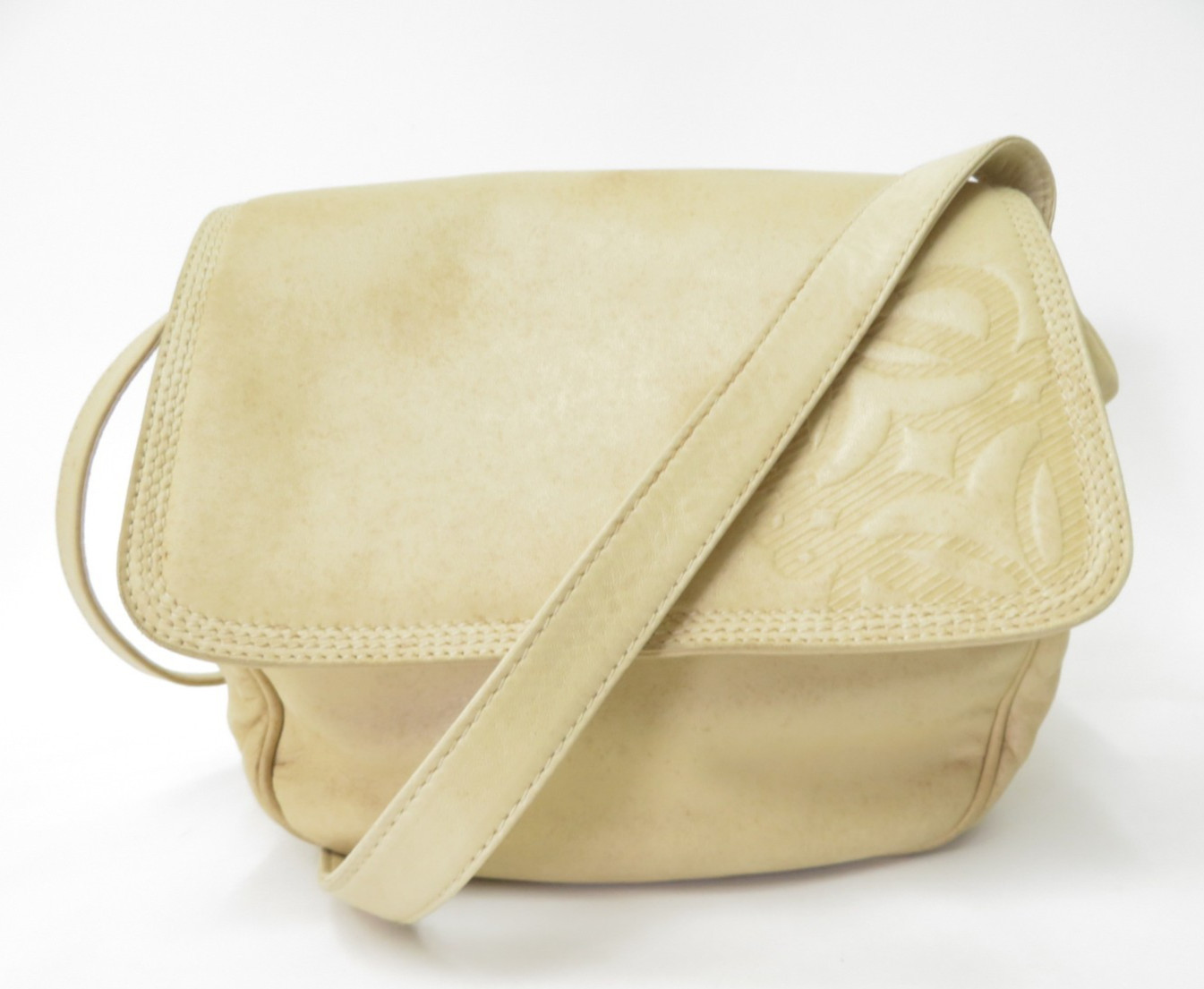 Authentic LOEWE Anagram Lambskin Nappa Leather Shoulder Bag S#53837