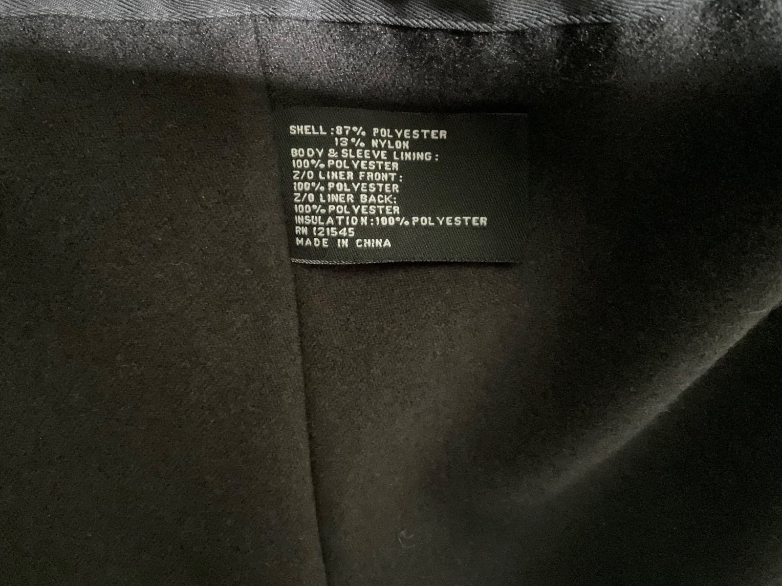 London Fog rain coat zip out lining Men’s size 42 Regular Black