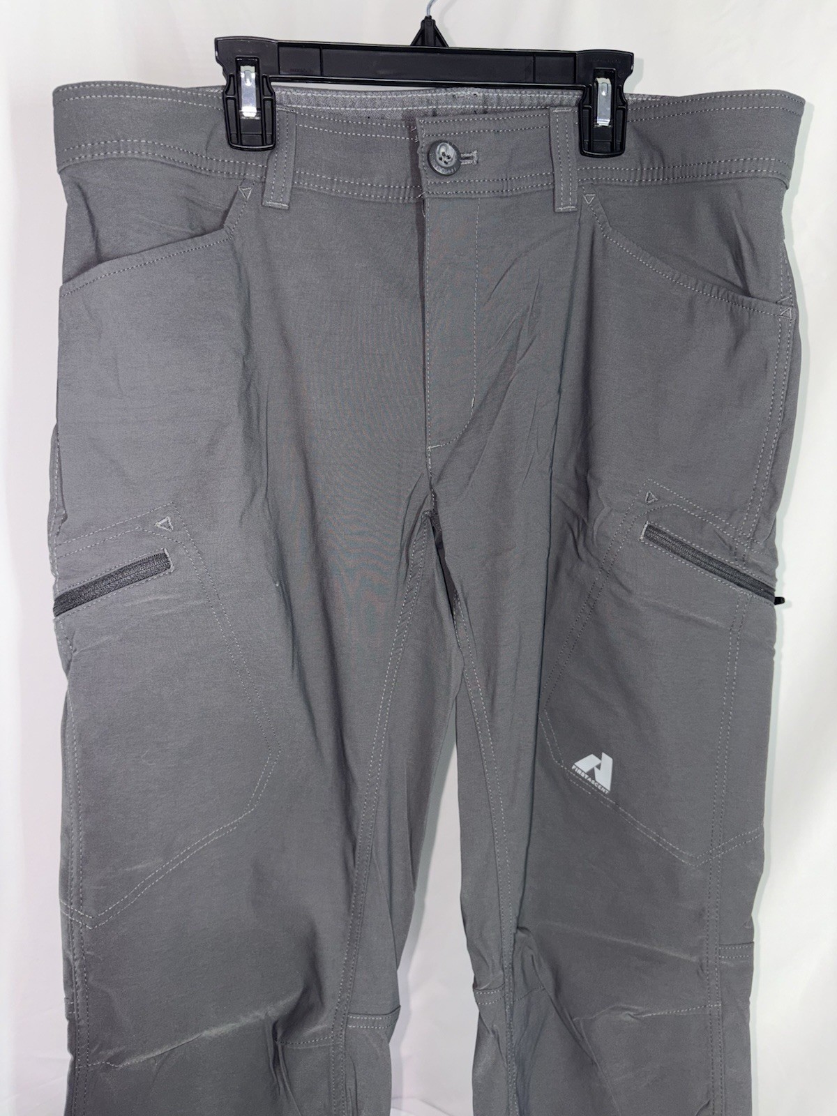 Eddie Bauer First Ascent Pants Mens 35×34 Gray Nylon Stretch Hiking Outdoor