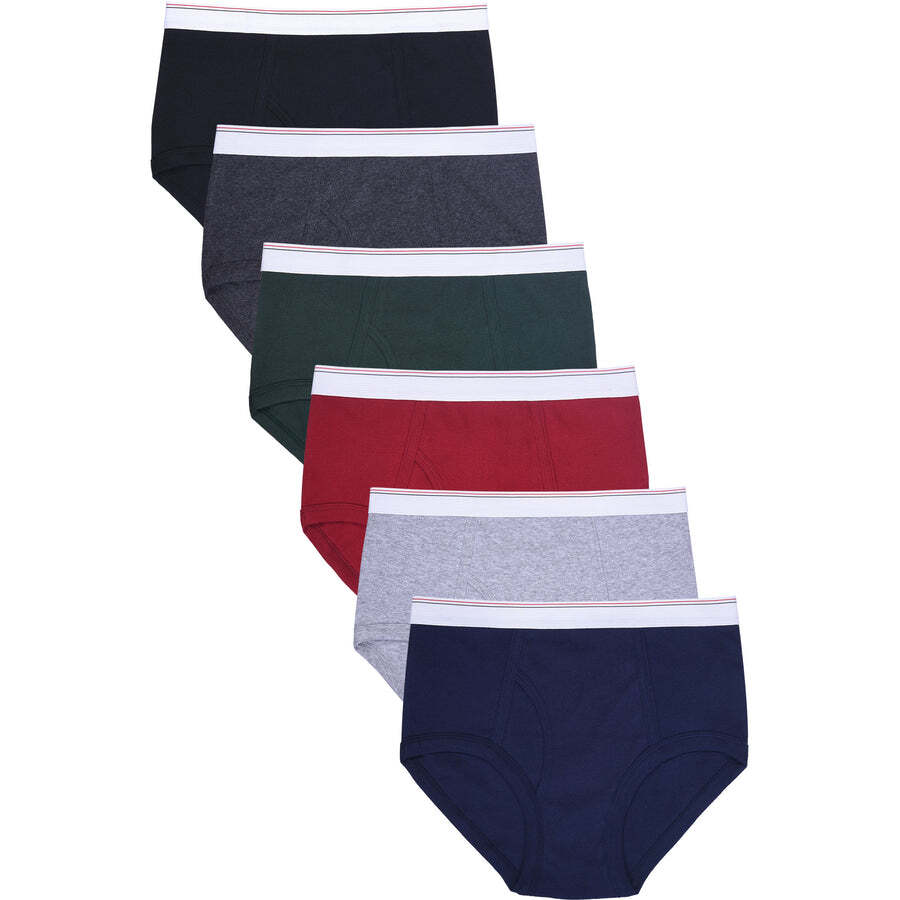 6 pc pack Men Solid Colors Briefs Breathable Cotton Underwear Old Fashion style