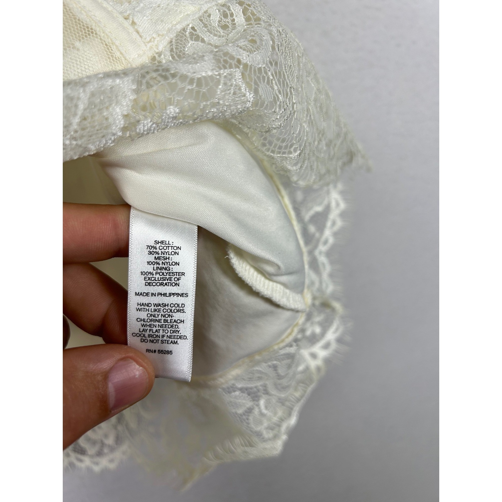 Romantic Coquette Express Womens Small Ivory Floral Lace Swiss Dot Mesh Blouse
