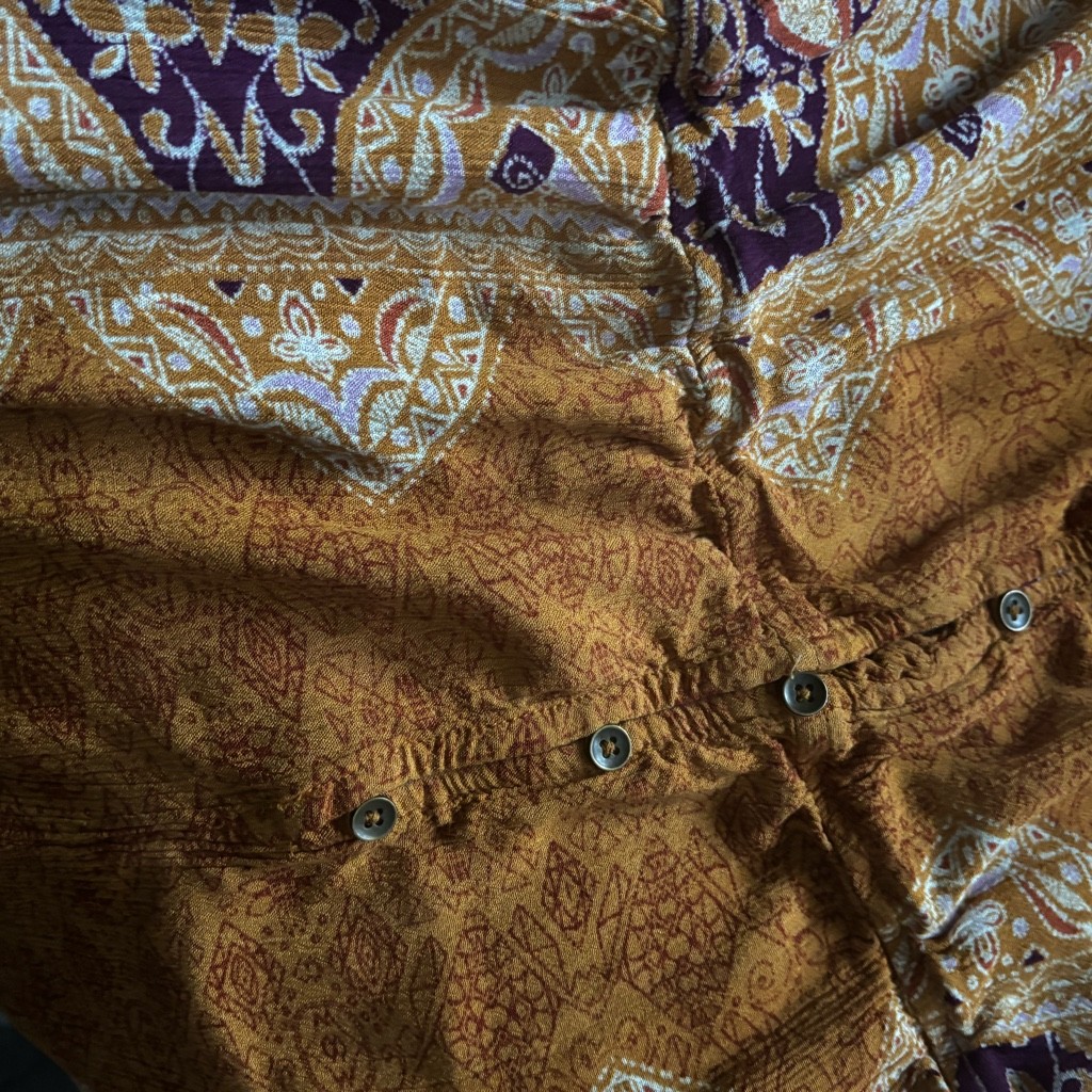 Boho Mustard Print Wide Leg Jumpsuit Women’s Cropped Romper