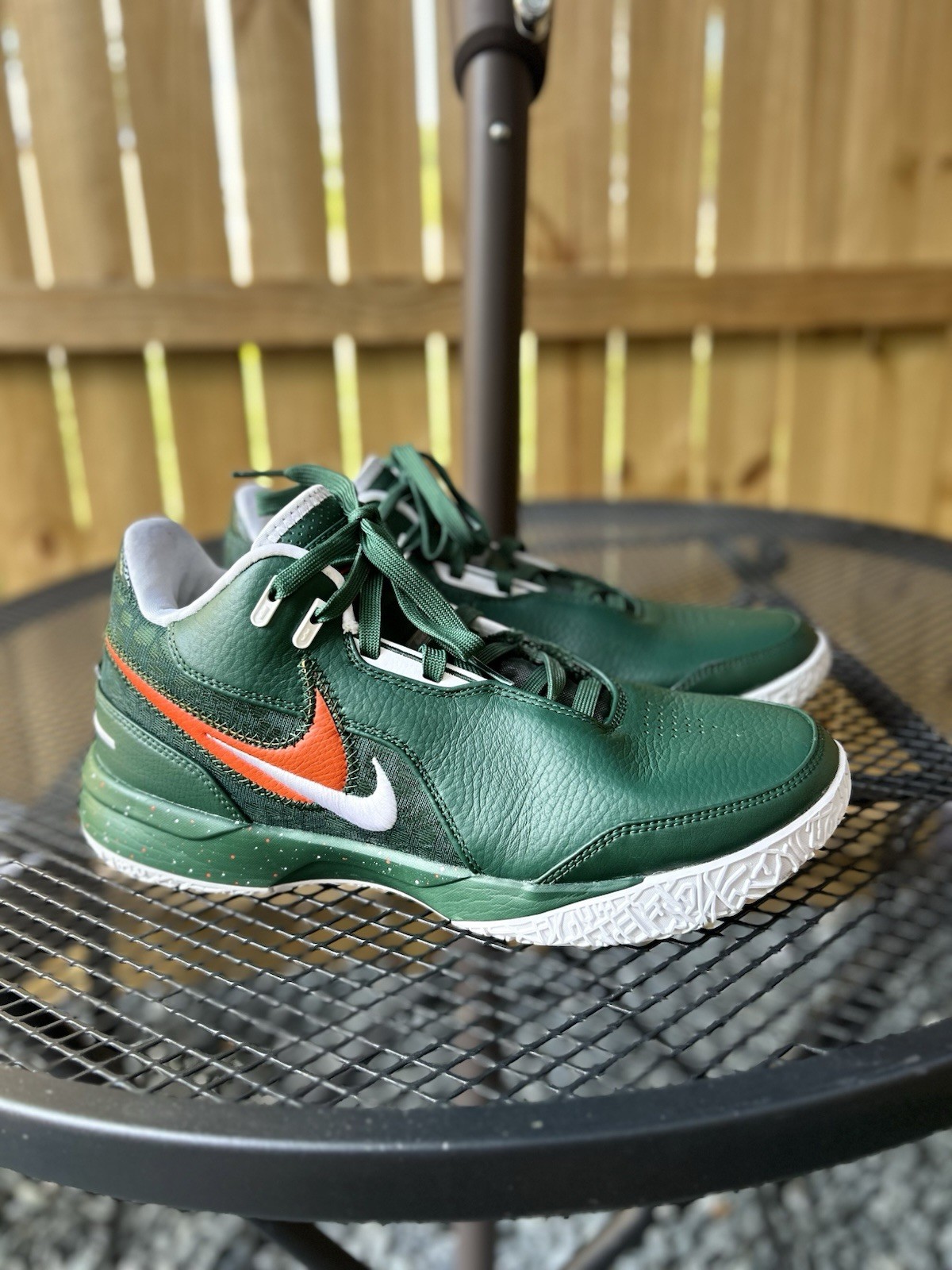 Nike LeBron NXXT Gen size 9.5 Green Orange White Basketball Shoes
