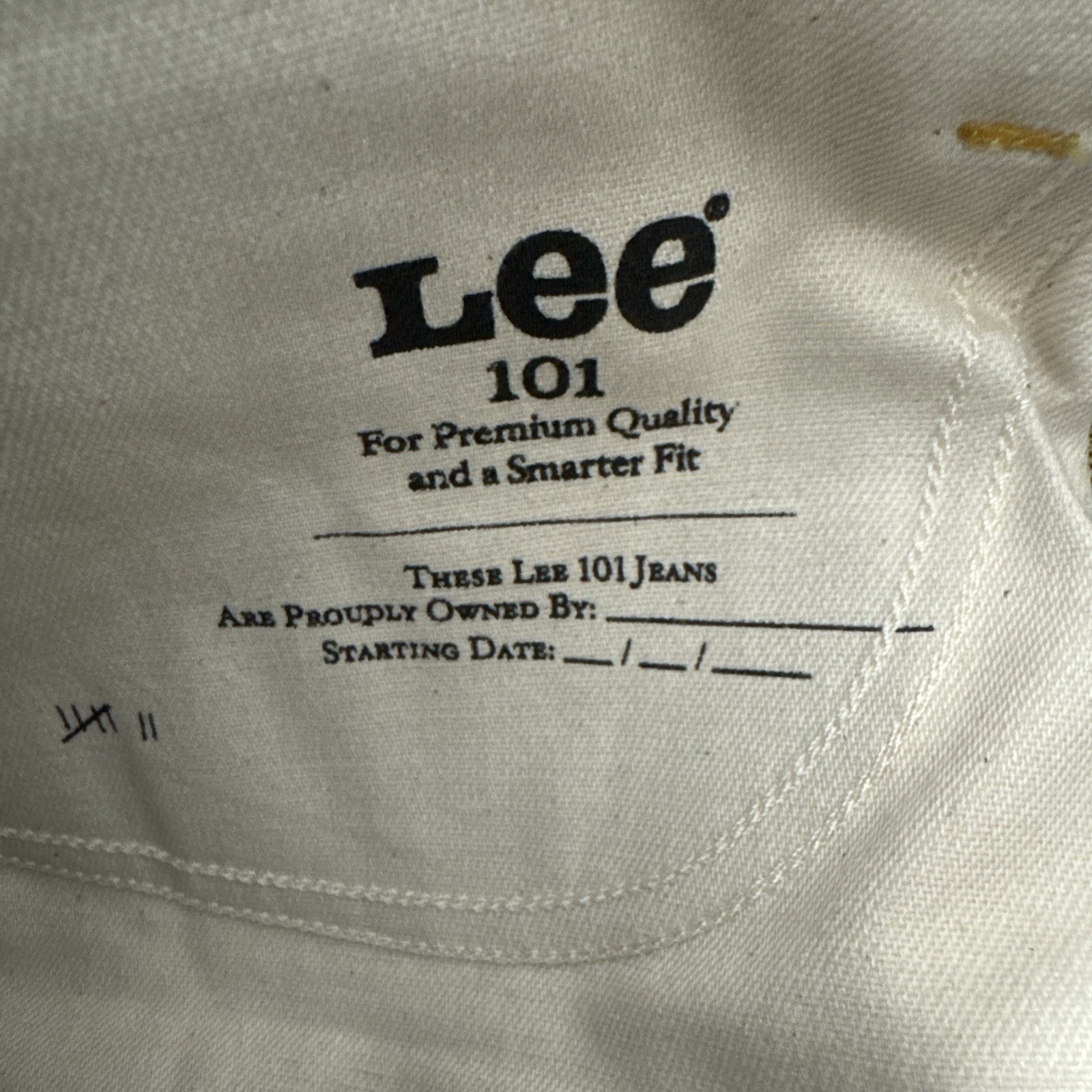 Lee 101 Z Japan Selvedge Denim Jeans Straight Leg Dry Indigo Made Italy 32×34