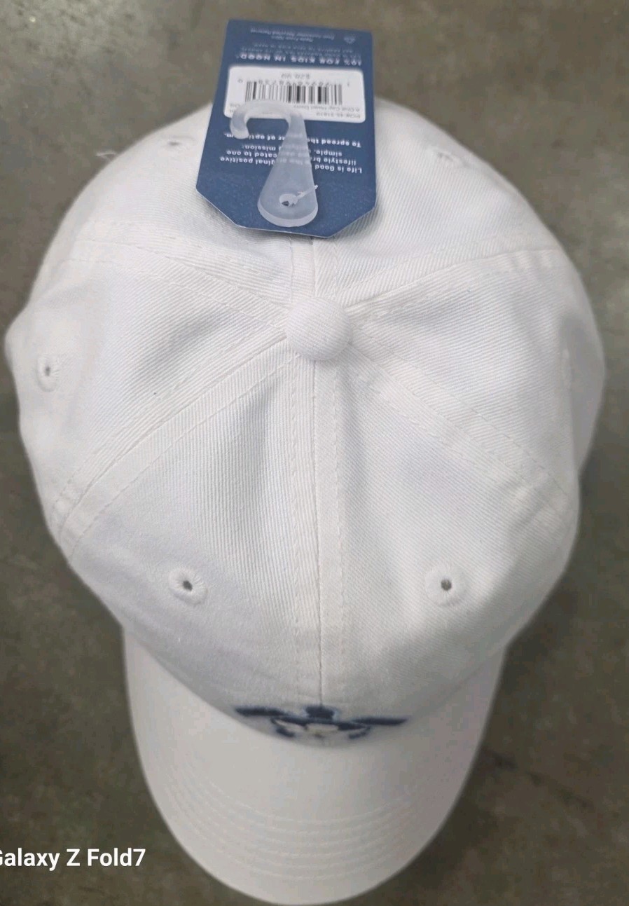 Life Is Good Heart Daisy Turtle Chill Cap Hat White Dark Blue NWT Adjustable