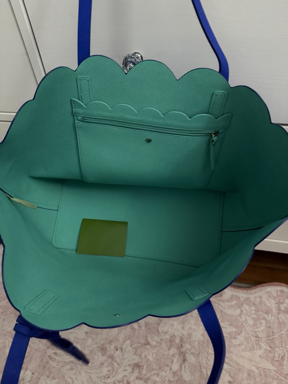 KATE SPADE NEW YORK CARRIGAN TOTE ISLAND DEEP & FRESH AIR TOTE BAG PXRU5606 NWOT