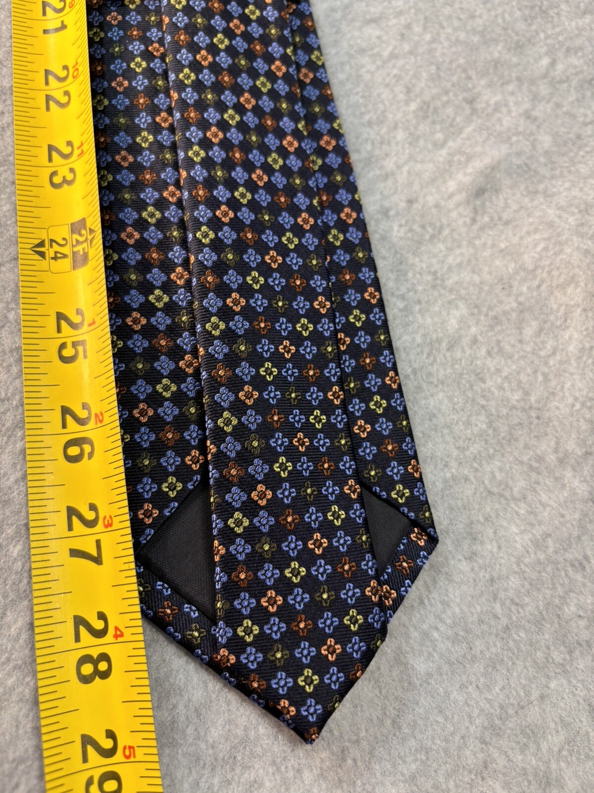 Corporate Image Tie Silk Floral Geometric Pattern Colorful L:58” W:3”