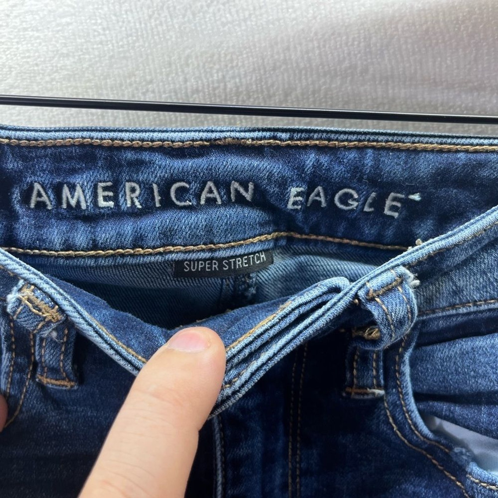 American Eagle Super Hi-Rise Jegging Jeans Womens 00 Super Stretch Denim 2199