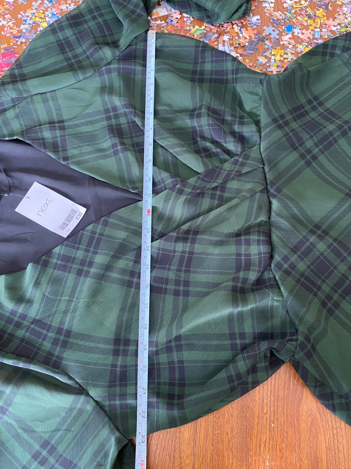 Next Blouse UK 16 Dark Green Long Sleeve Office Work