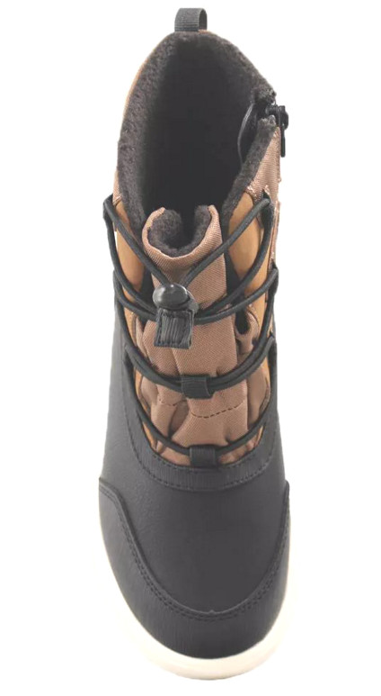 Cat & Jack Boys’ Black Brown Ivan Thermolite Zippered Winter Boots NWT
