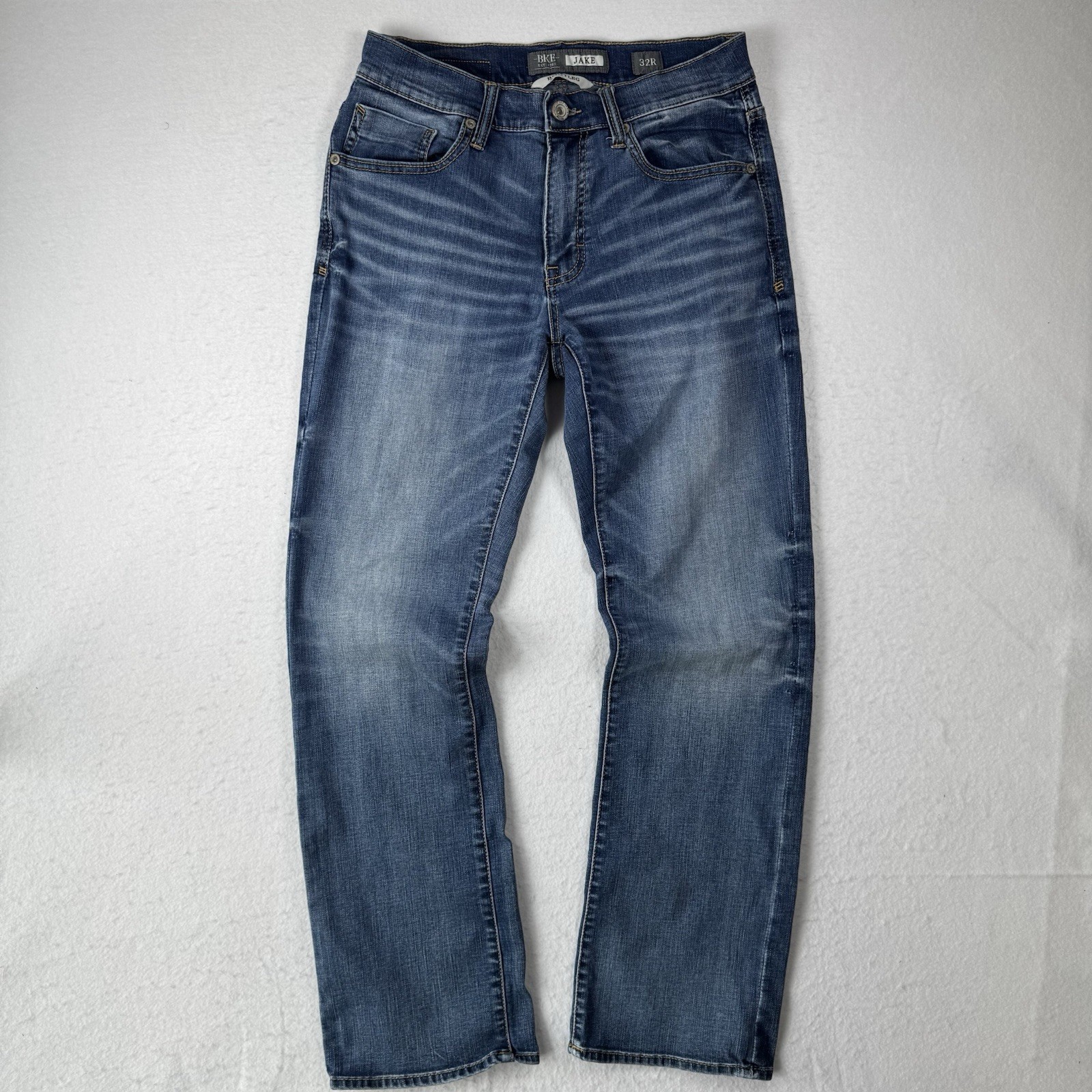 BKE Jake Bootcut Jeans Mens 32R Medium Wash Stretch Denim