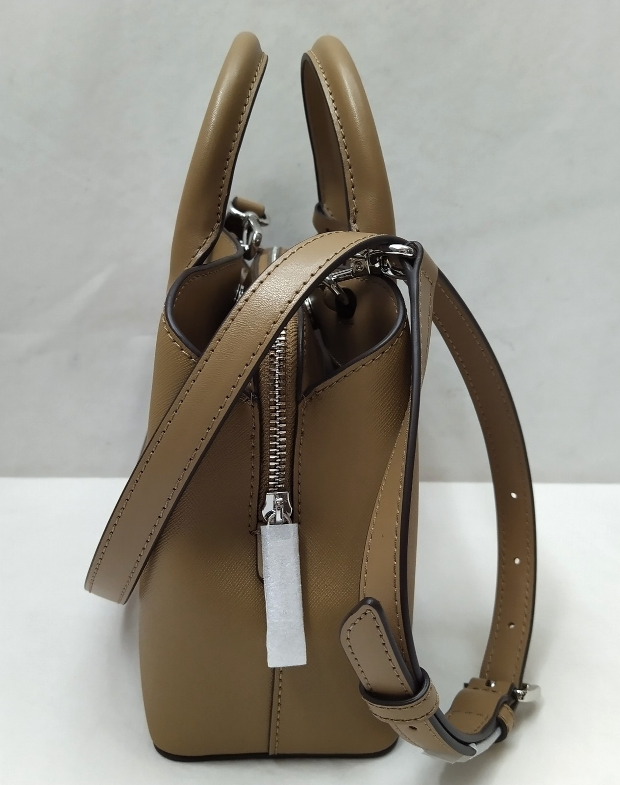 Michael Kors Savannah Brown Leather Double Handles Satchel Bag – NWT