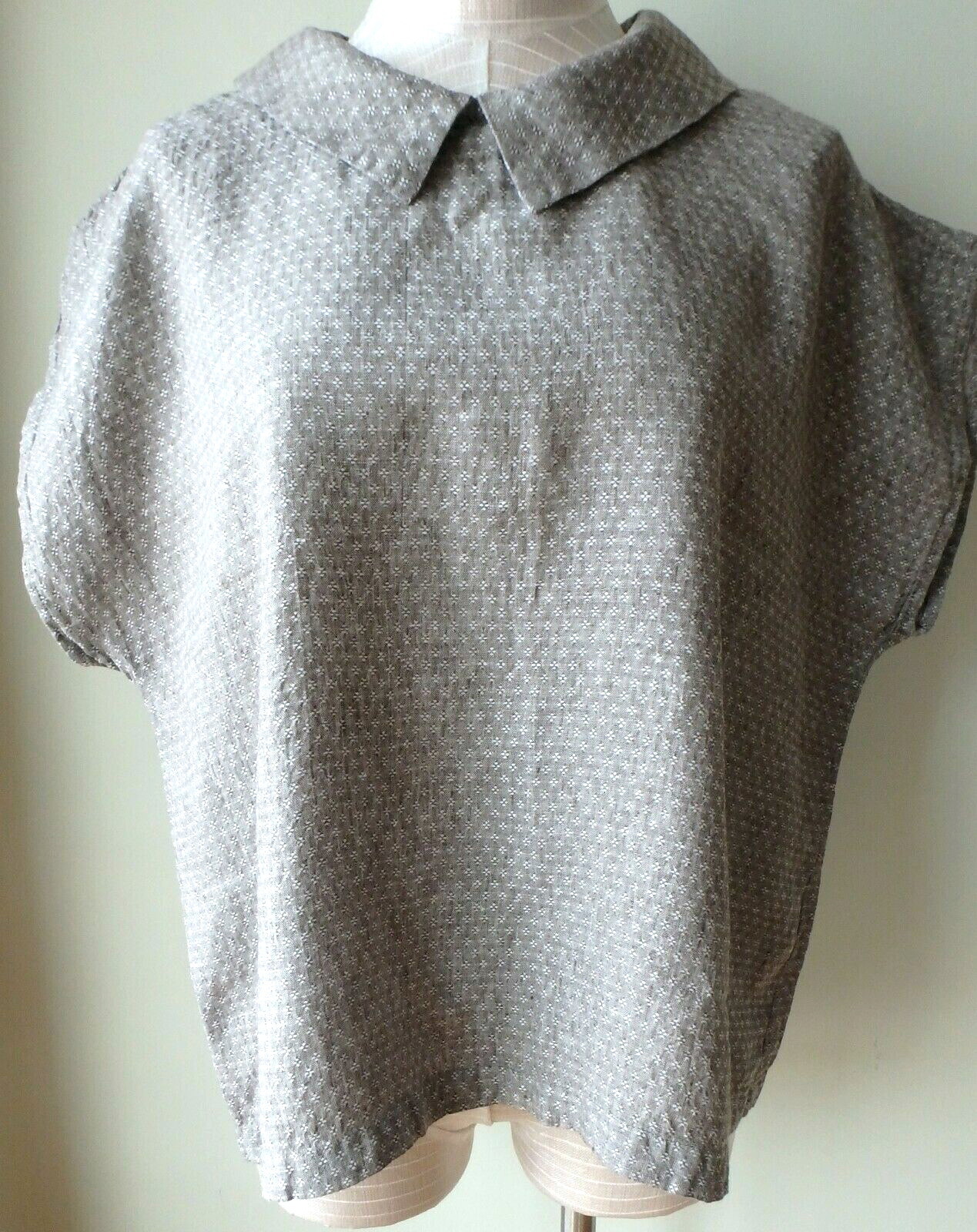 FLAX Designs Starlet Top Tee 1G NWOT Mink Fleur-de-Lis