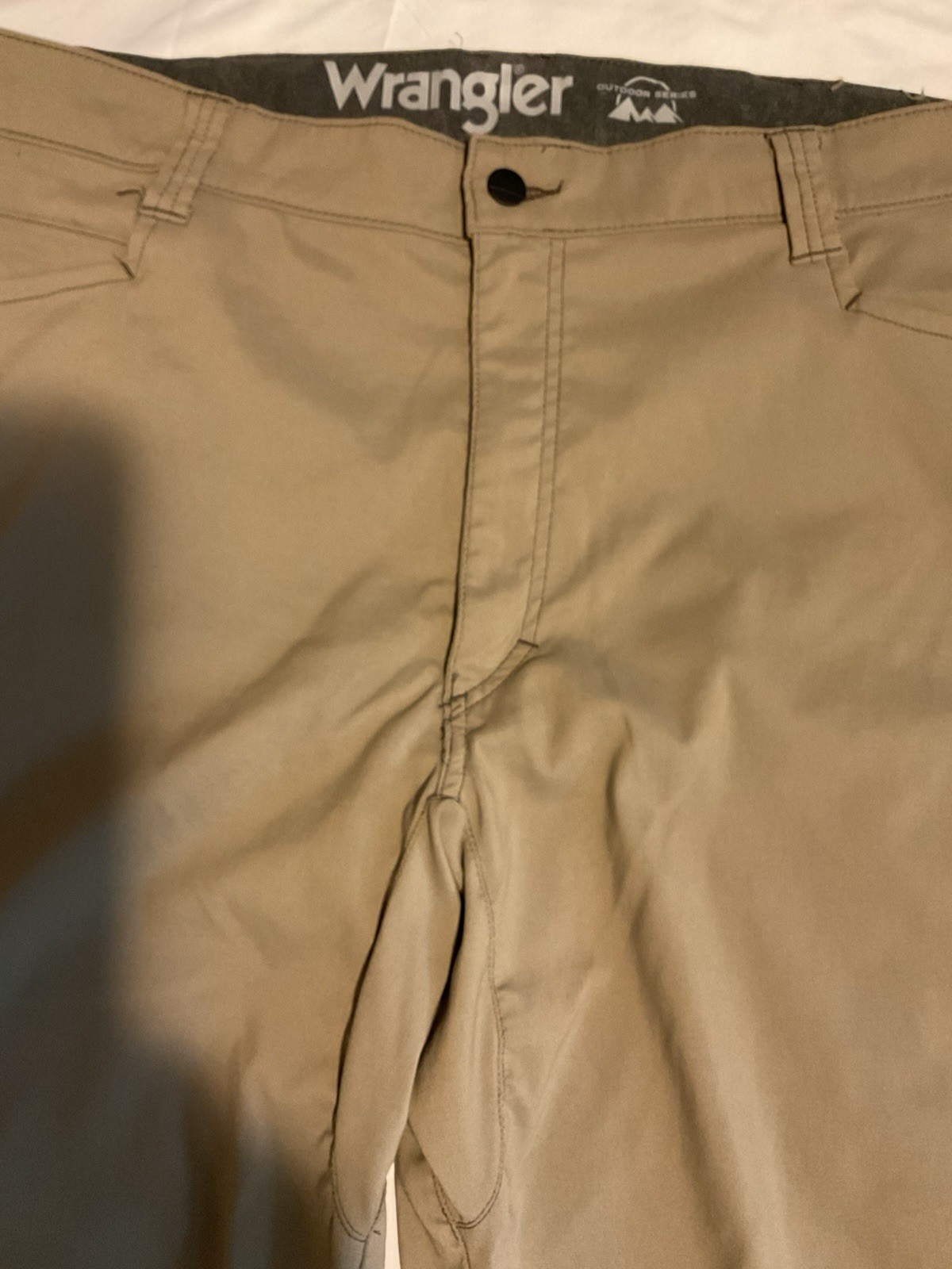Wrangler Outdoor Series Beige Pants Men’s 40W Slim Straight Stretch Pockets A30