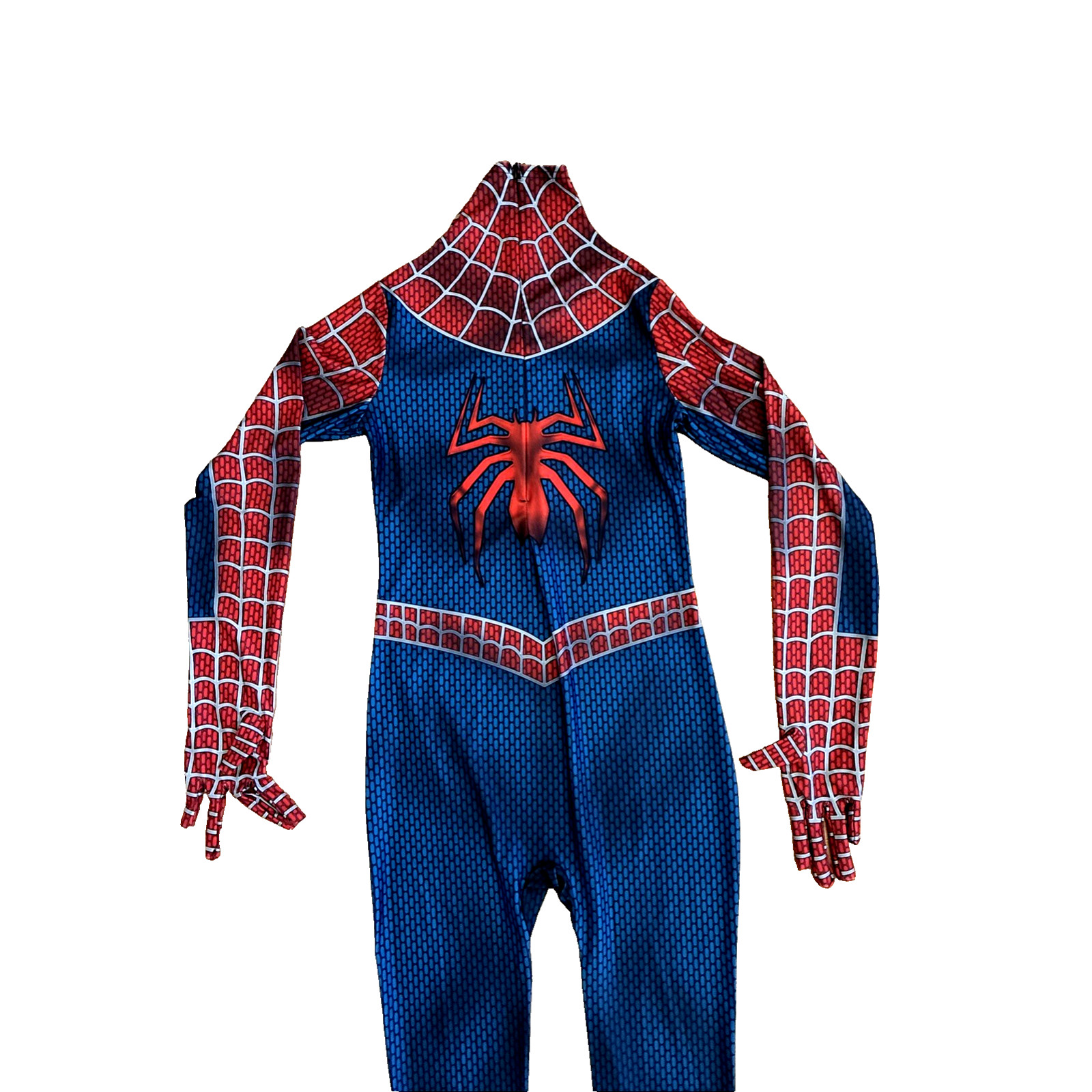 Spider-Man Size L Stretch Spandex Full Jumpsuit Adult/Kids Halloween Costume NEW