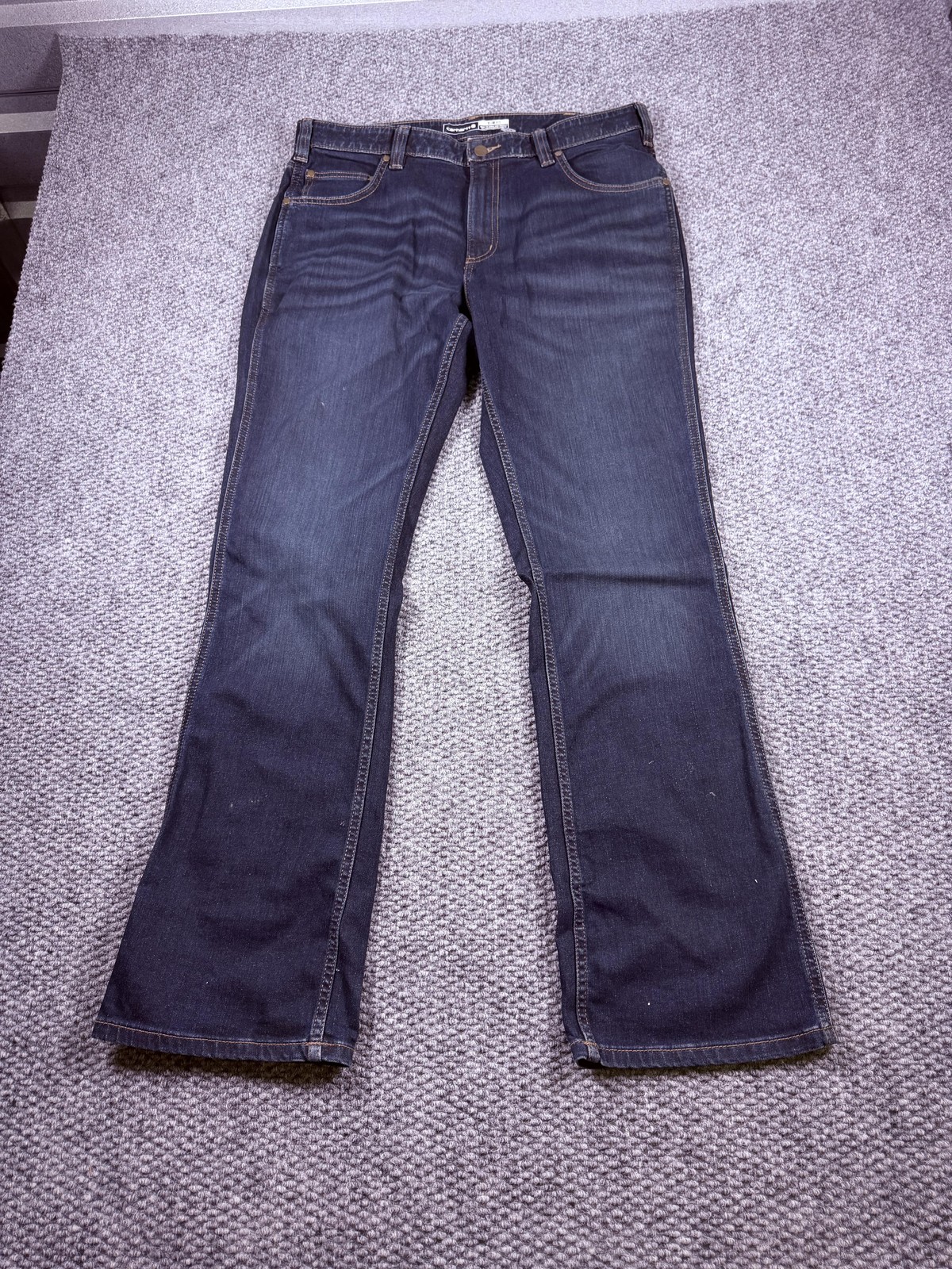 Carhartt Jeans Mens 36×34 Blue Dark Wash Slim Straight Leg Denim Casual Pants