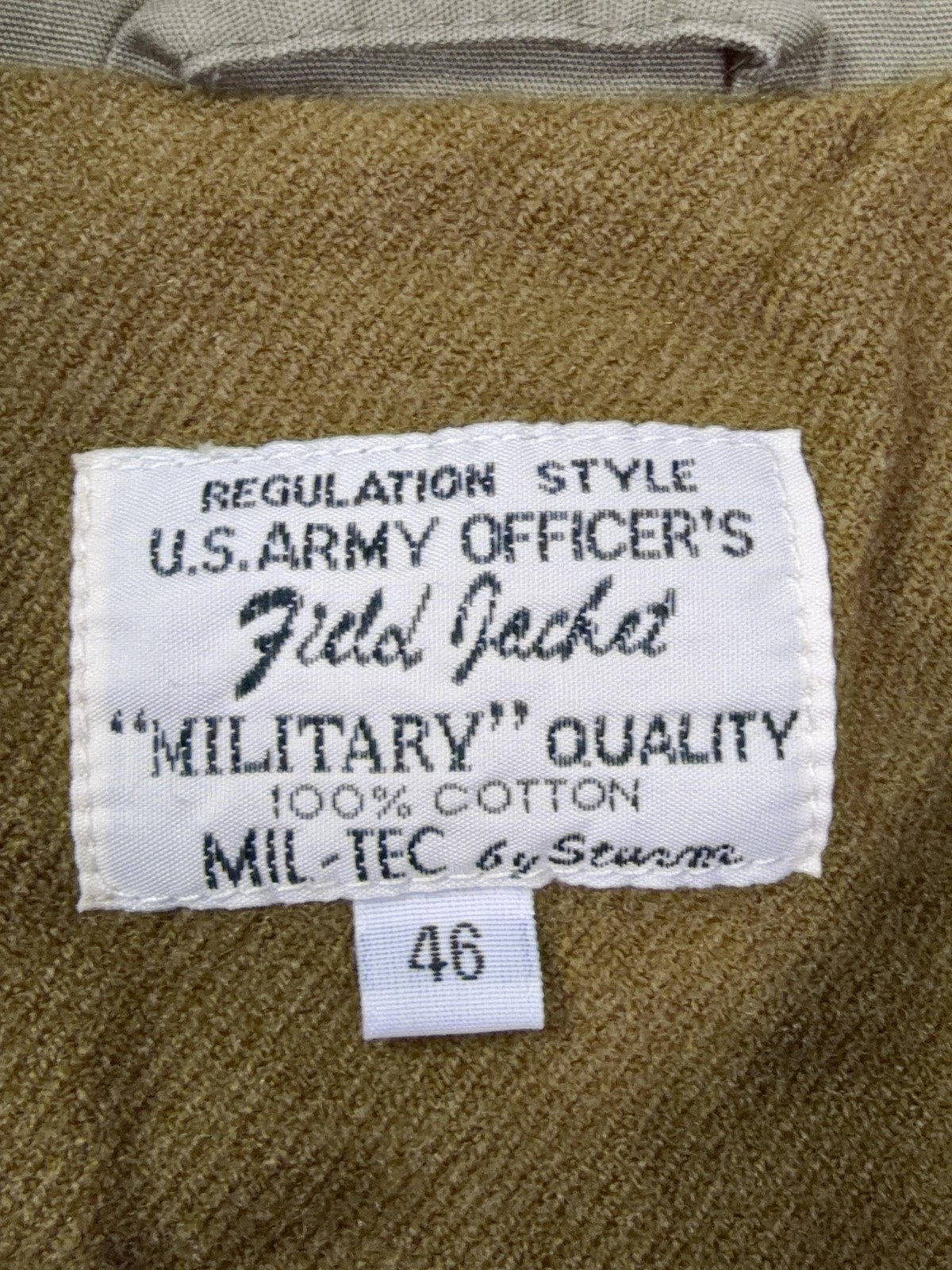 Mil-Tec Jacket Mens 46 Green Field Military Cotton Canvas Lined Button Pockets
