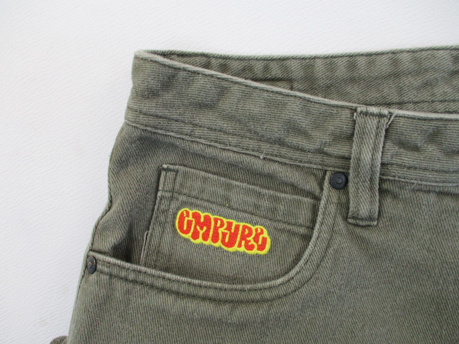 Empyre Baggy Jeans Men’s Size 32 Green Relaxed Fit Denim Y2K 32×30
