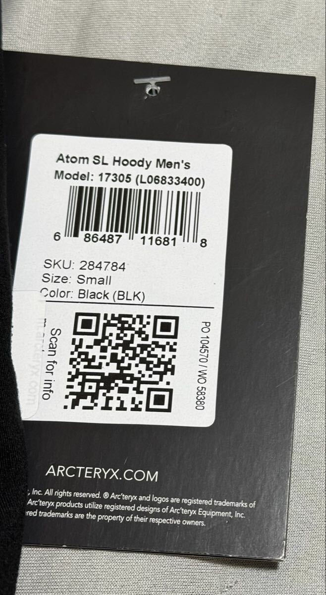 ARC’TERYX Atom SL Hoody, Size S Black (Arc’teryx Atom Jacket)
