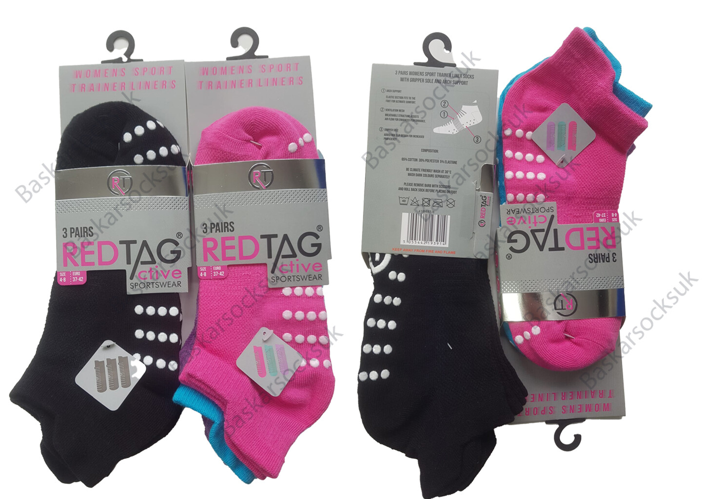 LADIES LOW CUT SOFT CUSHION GRIPPER SPORT TRAINER LINER SOCKS UK 4-8