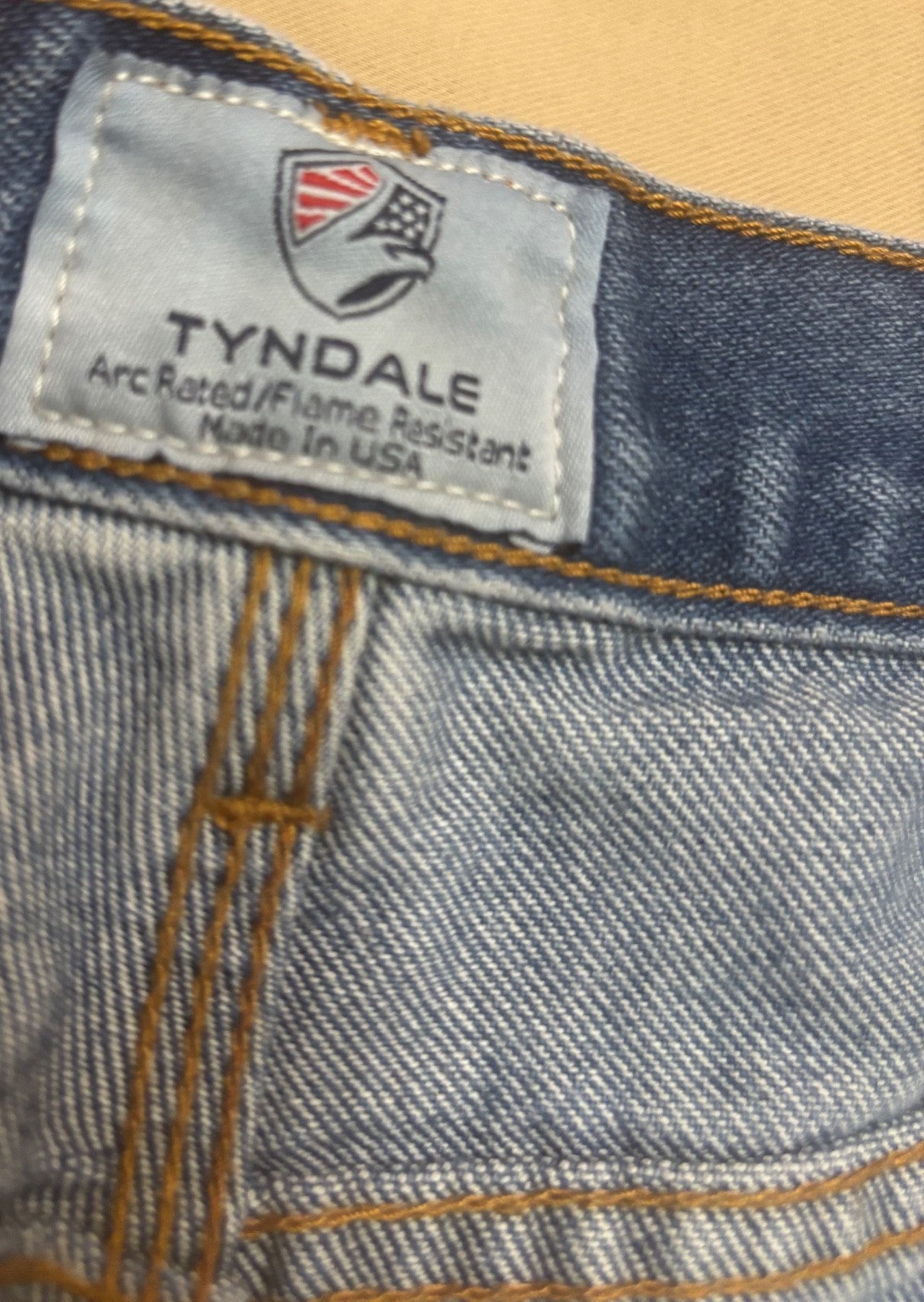 Tyndale FR Jeans Mens 38×30 Blue Denim Carpenter Arc Rated CAT 2 F290T READ