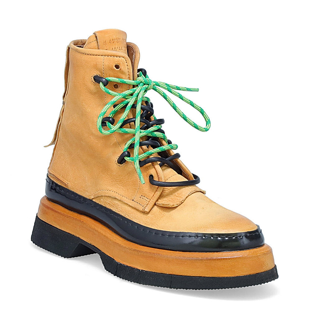A.S.98 Vonne Combat Platform Lace Up Boots in Honey Sz EU40/US 9- 9.5