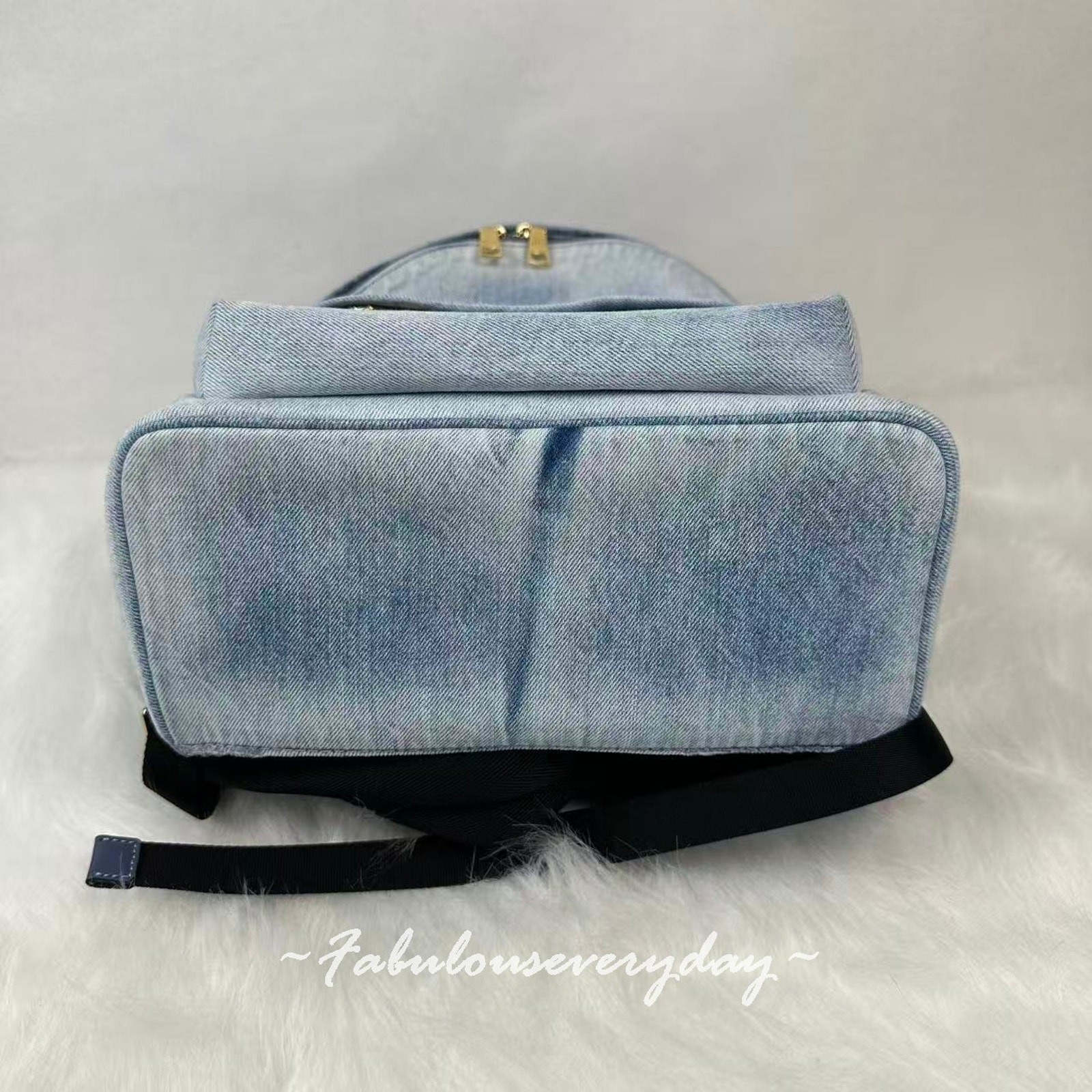 Coach Taylor Small Backpack In Loved Denim Gold/Light Indigo CEF27 NWT