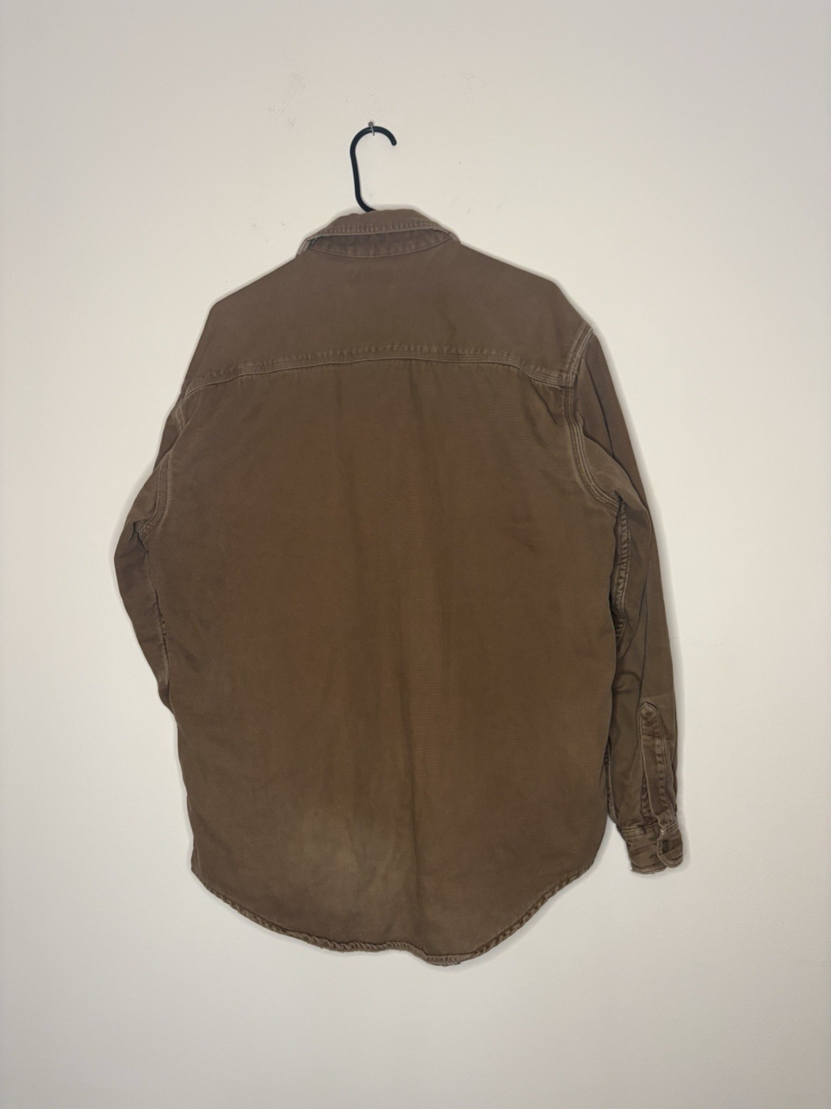 Vtg. L.L. Bean Canada Made 100% cotton Brown Plaid Lined Shirt Jacket S M