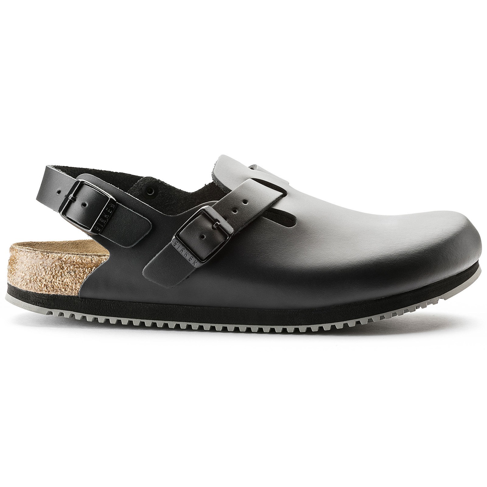 BIRKENSTOCK TOKIO SL BLACK MEDIUM/NARROW WIDTH PROFESSIONAL SUPER GRIP LEATHER N