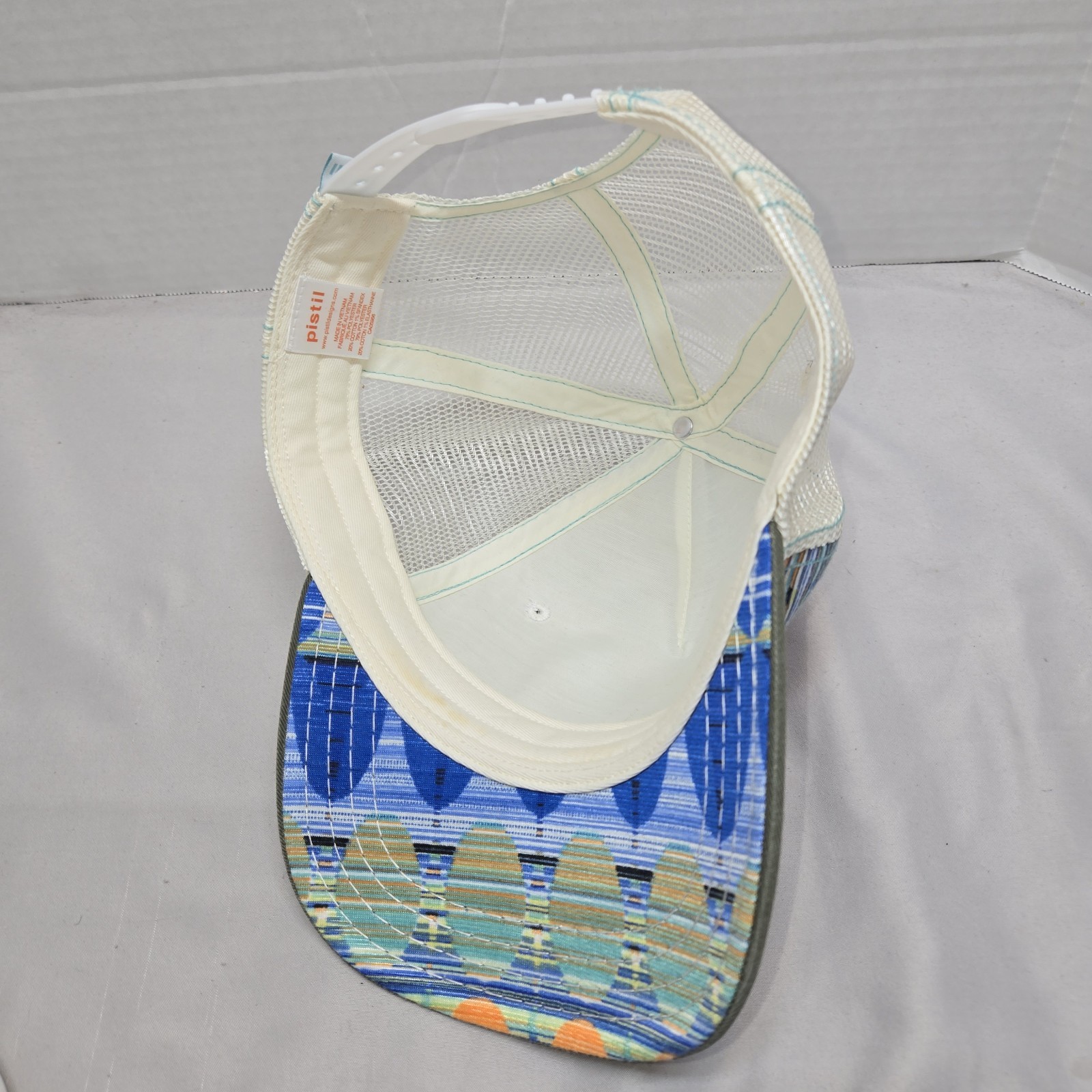 PISTIL McKinley Hat Adjustable Snapback Mesh Trucker Multicolor Euc